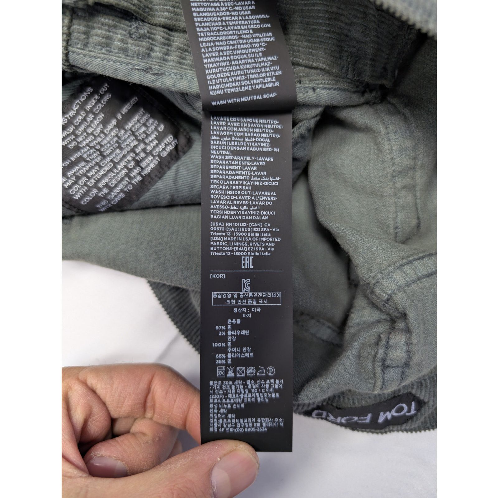 Tom Ford o1rshd1 Slim Jeans in khaki Green Size US 34 / EU 50 - 19 Thumbnail