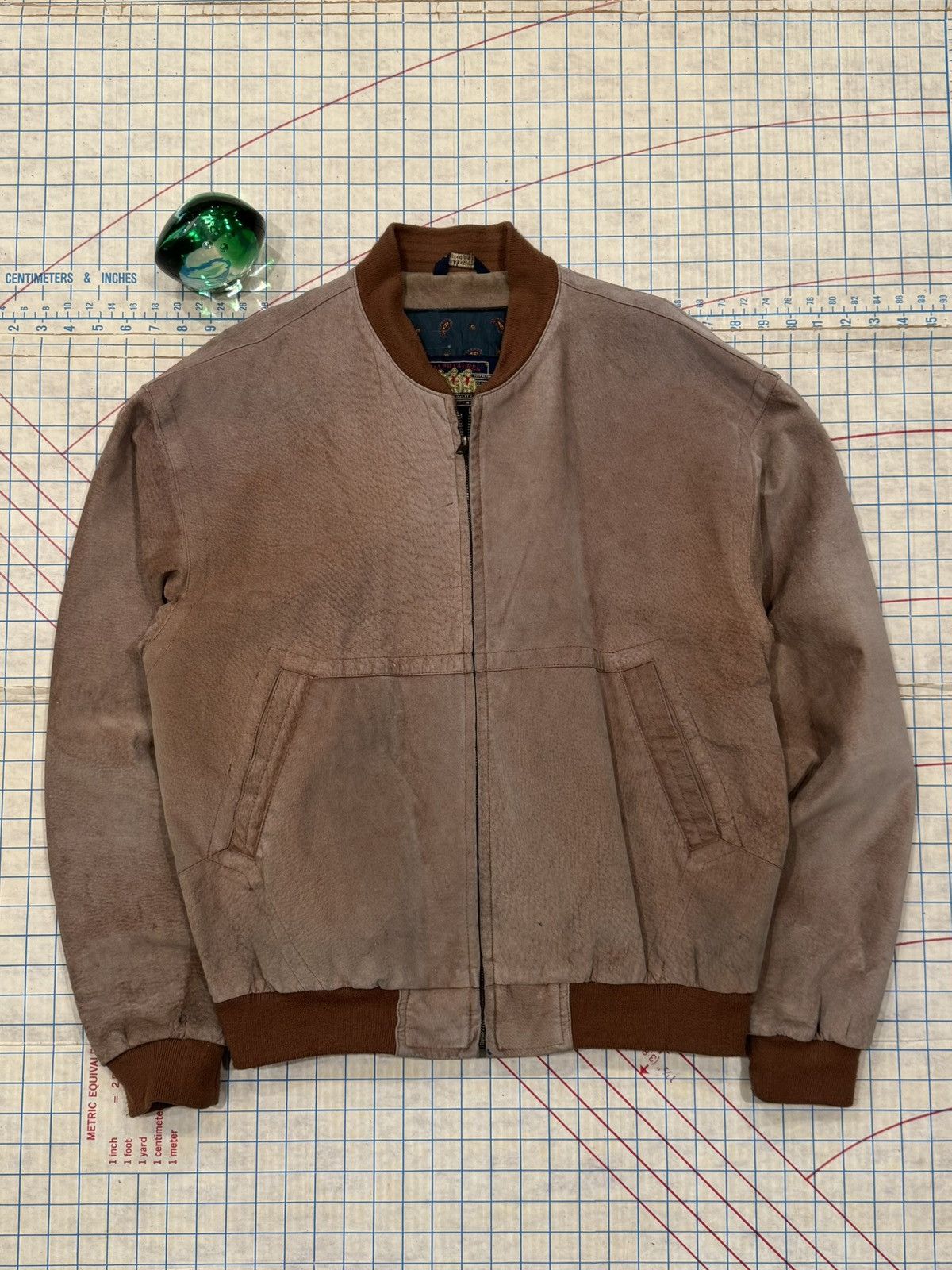 Chaps Ralph Lauren Vintage Chaps Ralph Lauren Suede Leather Bomber Jacket Mediu Size US M / EU 48-50 / 2 - 1 Thumbnail