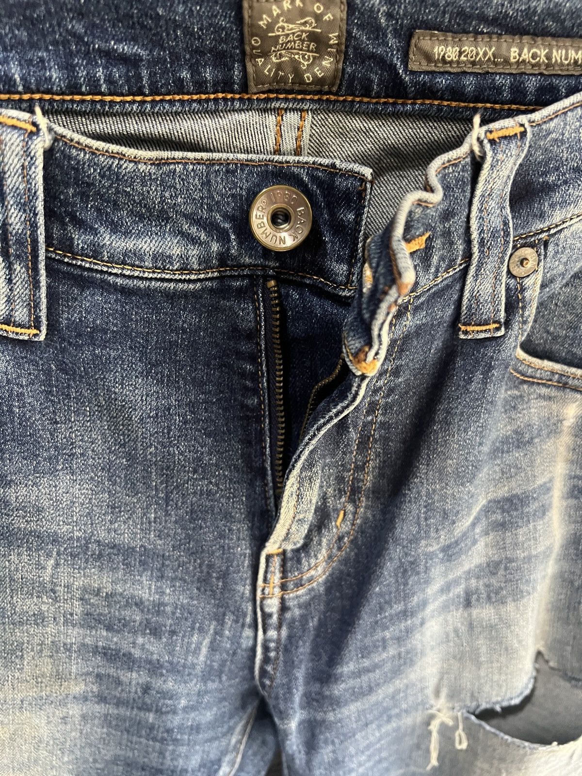 Japanese Brand 🔥Back Number Distressed Denim Size US 34 / EU 50 - 11 Thumbnail