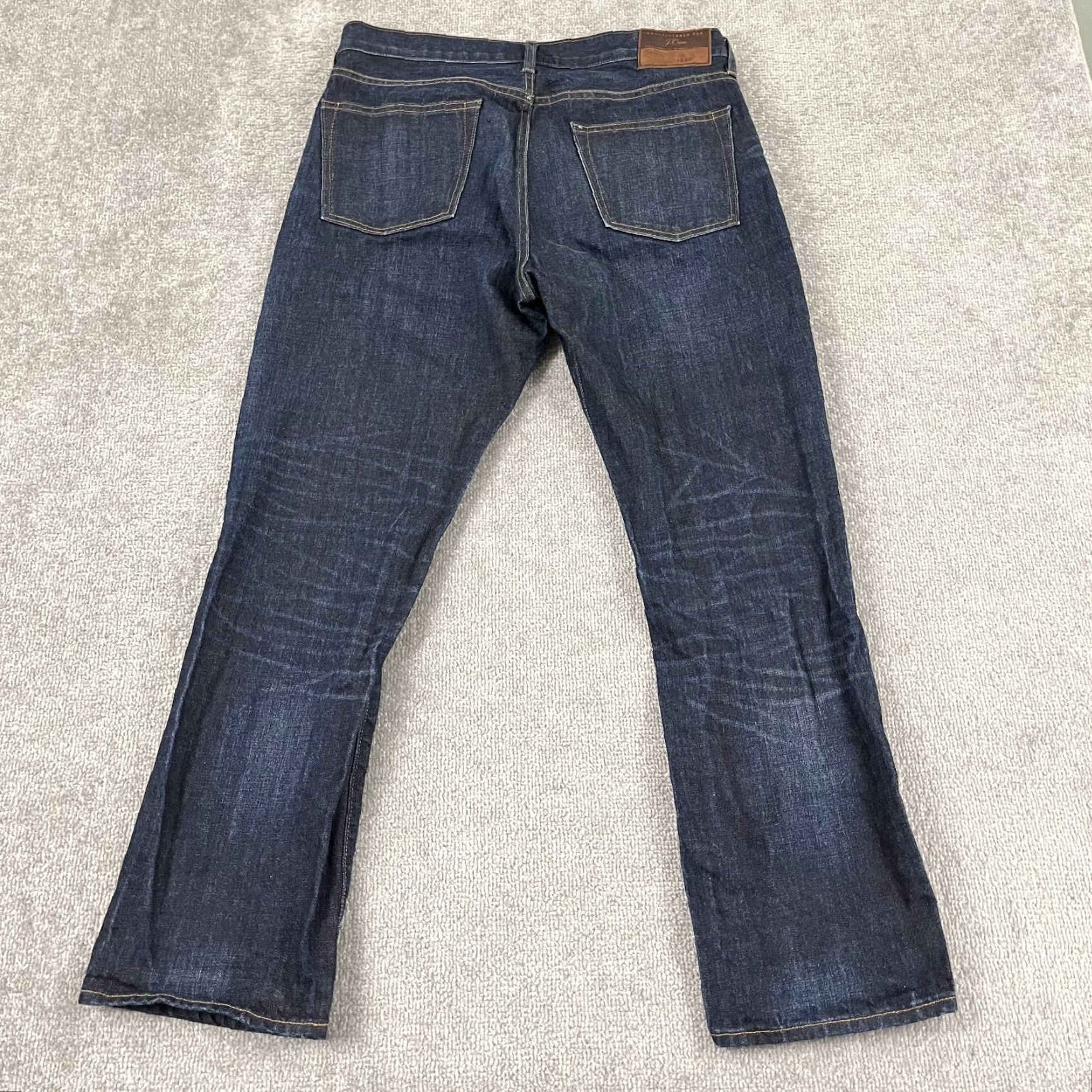J.Crew J.CREW Jeans 34x29 Dark Blue 1040 Kaihara Denim Straight Fit Mens Size US 34 / EU 50 - 7 Thumbnail