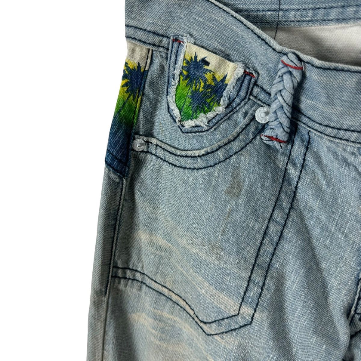 Blue Blue Japan ☀️BLUE MOON BLUE HAWAII DENIM JEANS PANTS Size US 30 / EU 46 - 5 Thumbnail