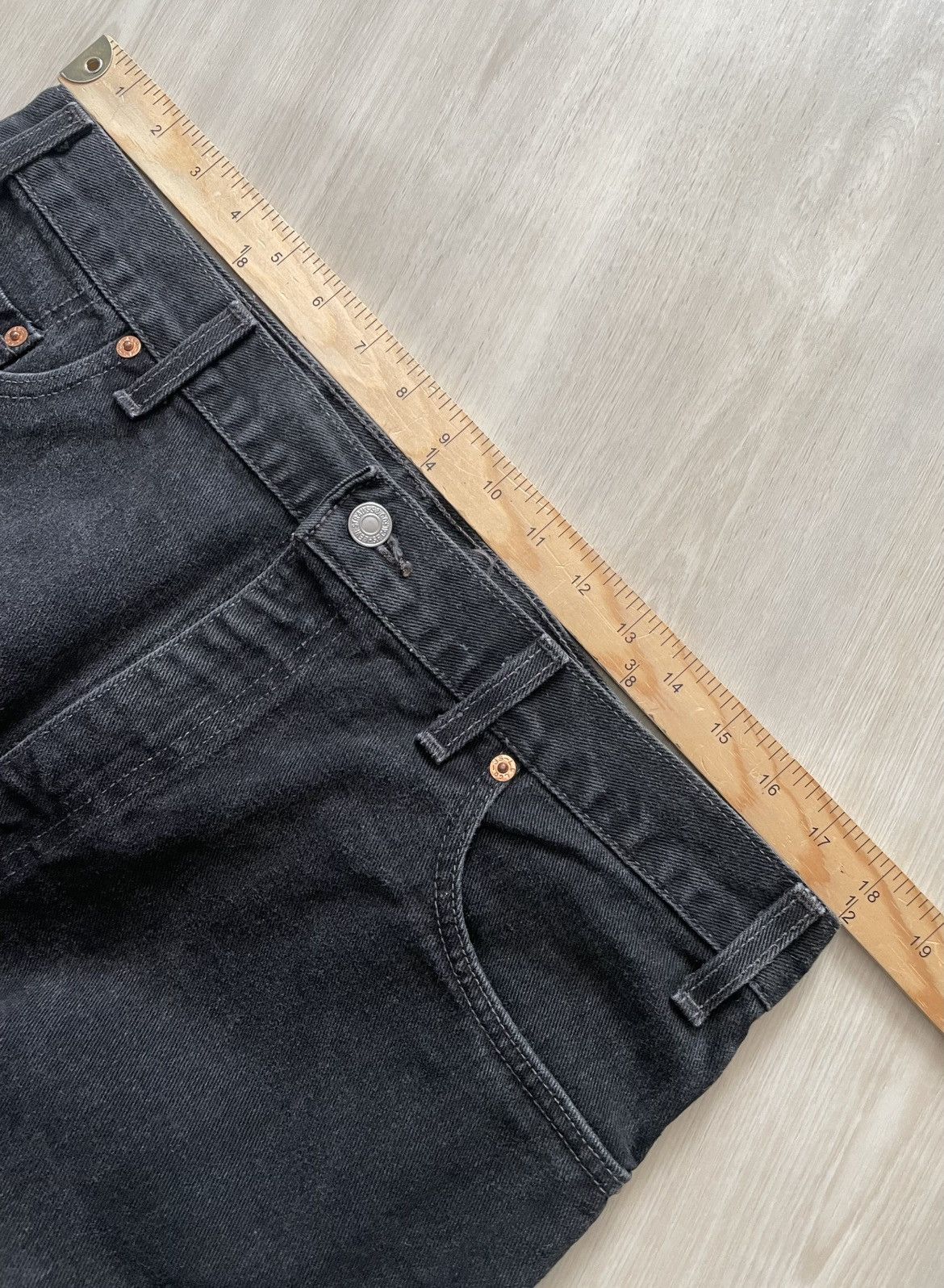 Levi's Vintage 505 Regular Fit Black Denim Sz 36x30 Size US 36 / EU 52 - 6 Thumbnail