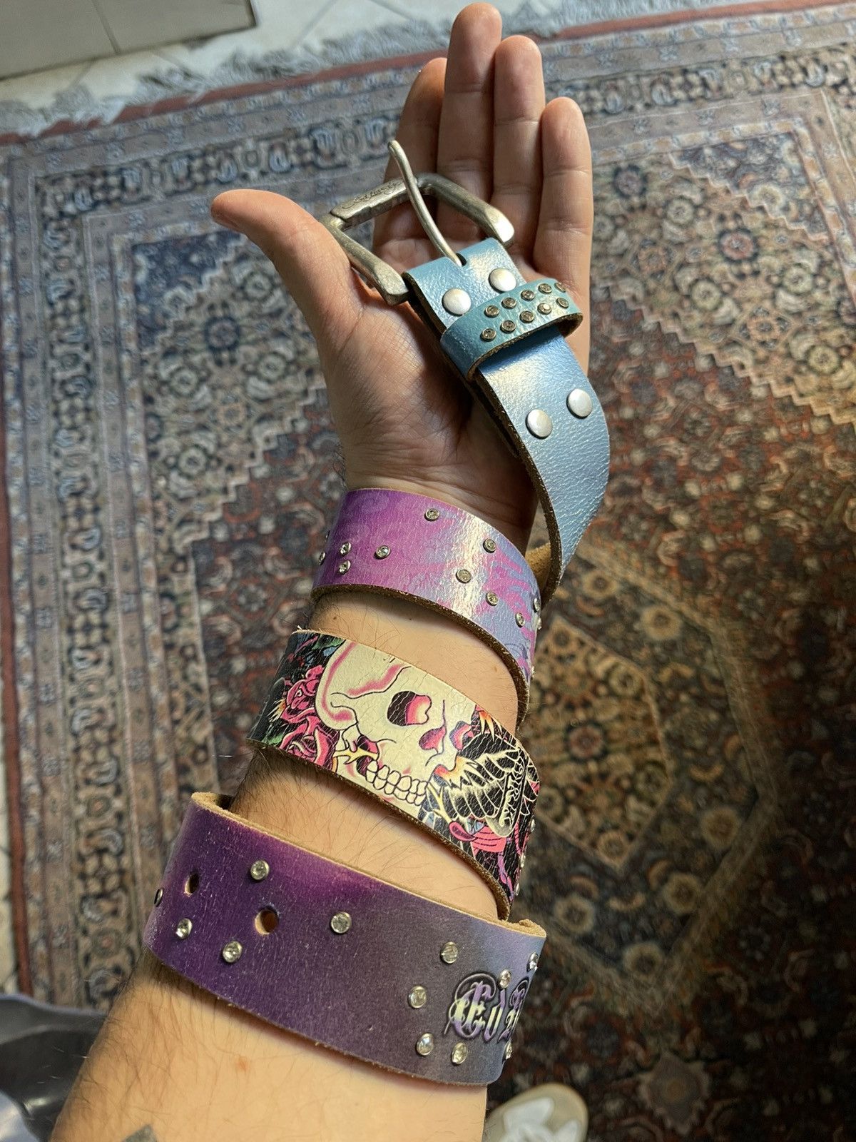 Ed Hardy × Vintage Ed Hardy Belt y2k leather Size ONE SIZE - 1 Thumbnail