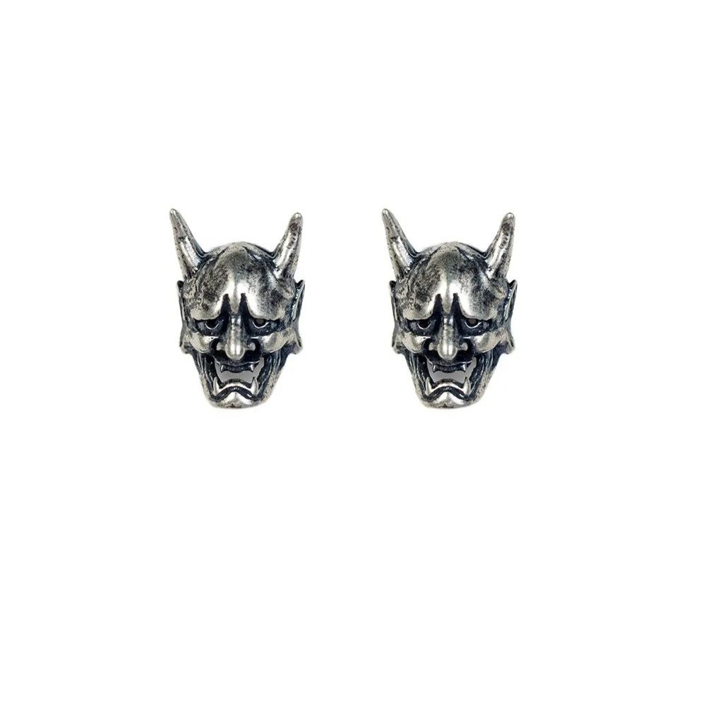 Jewelry Tiny Skull Devil Stud Earrings 925 Sterling Ear Charms Gift Size ONE SIZE - 6 Thumbnail