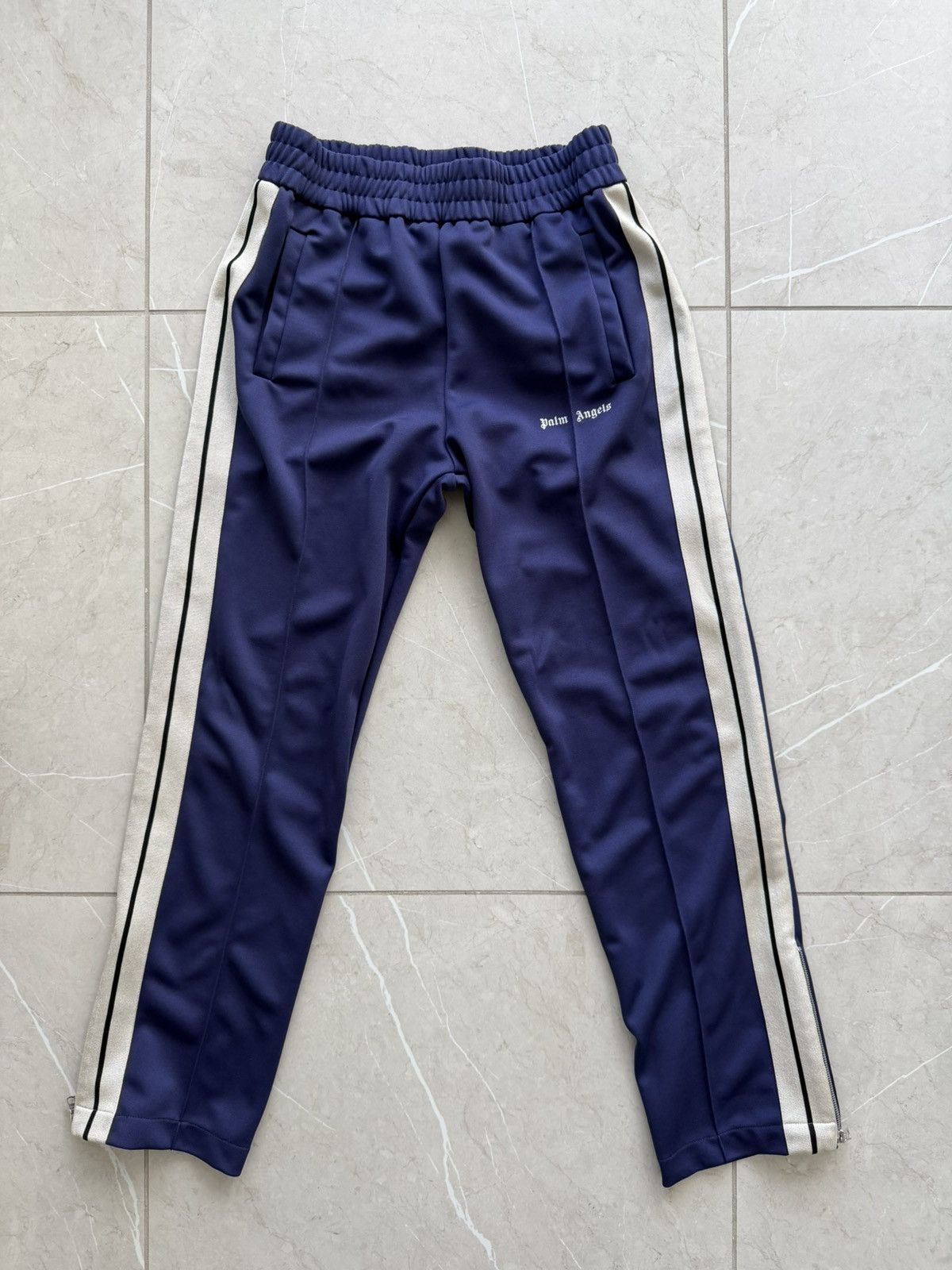 Palm Angels Palm Angels Slim Track Pants 'Purple/White' Size US 32 / EU 48 - 1 Thumbnail