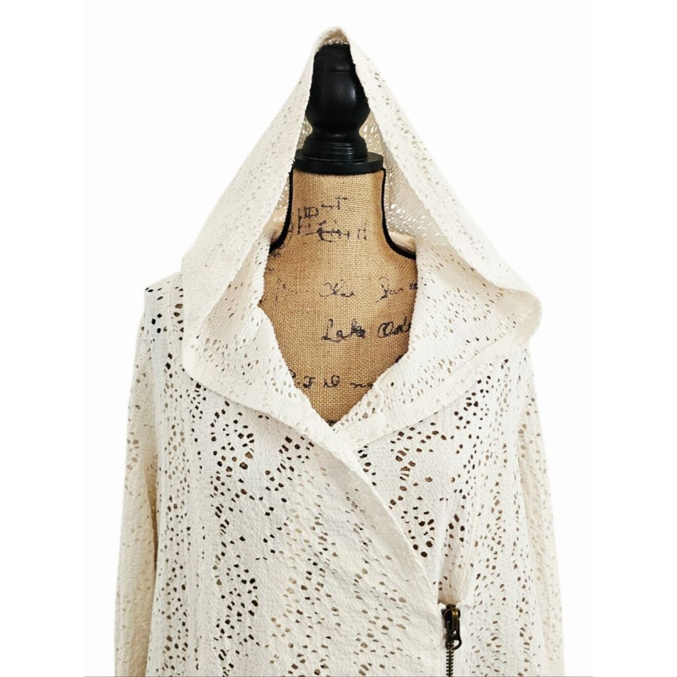 Free People Free People Doily Hooded Cardigan Ivory Open Knit Boho Jack Size S / US 4 / IT 40 - 8 Thumbnail