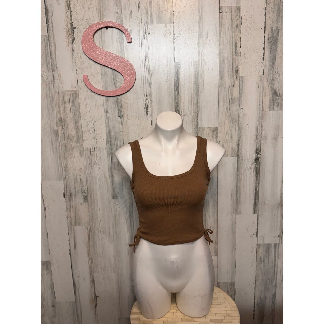 Other Brown Ruched Side Tank Top – Size Small Size S / US 4 / IT 40 - 1 Thumbnail