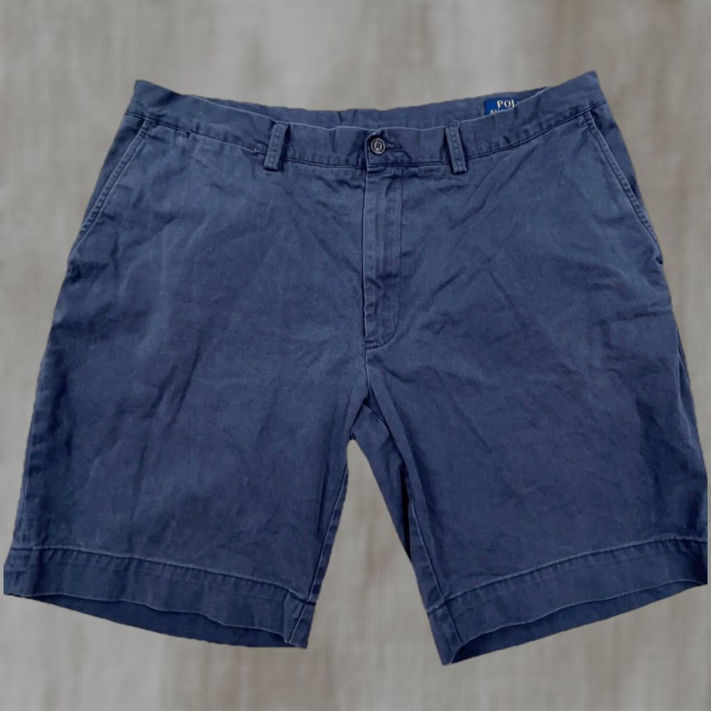 Polo Ralph Lauren Polo Ralph Lauren Chino Shorts Men 38 Navy Blue Twill Golf Flat Front Casual Size US M / EU 48-50 / 2 - 1 Thumbnail