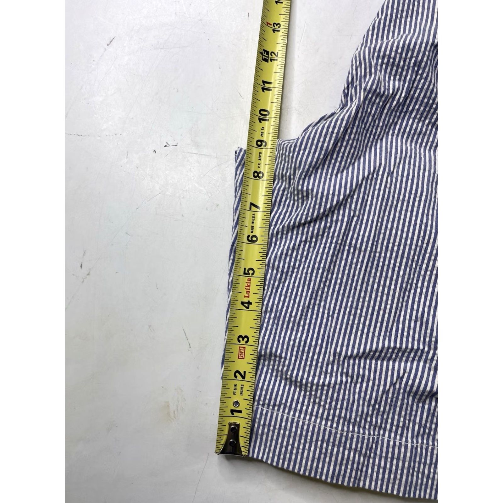 Polo Ralph Lauren Polo Ralph Lauren Shorts Mens 38 Blue Seersucker Stripe Stretch Classic Fit Chino Casual Pockets Cotton Flat Front Regular Colorful Size US M / EU 48-50 / 2 - 7 Thumbnail