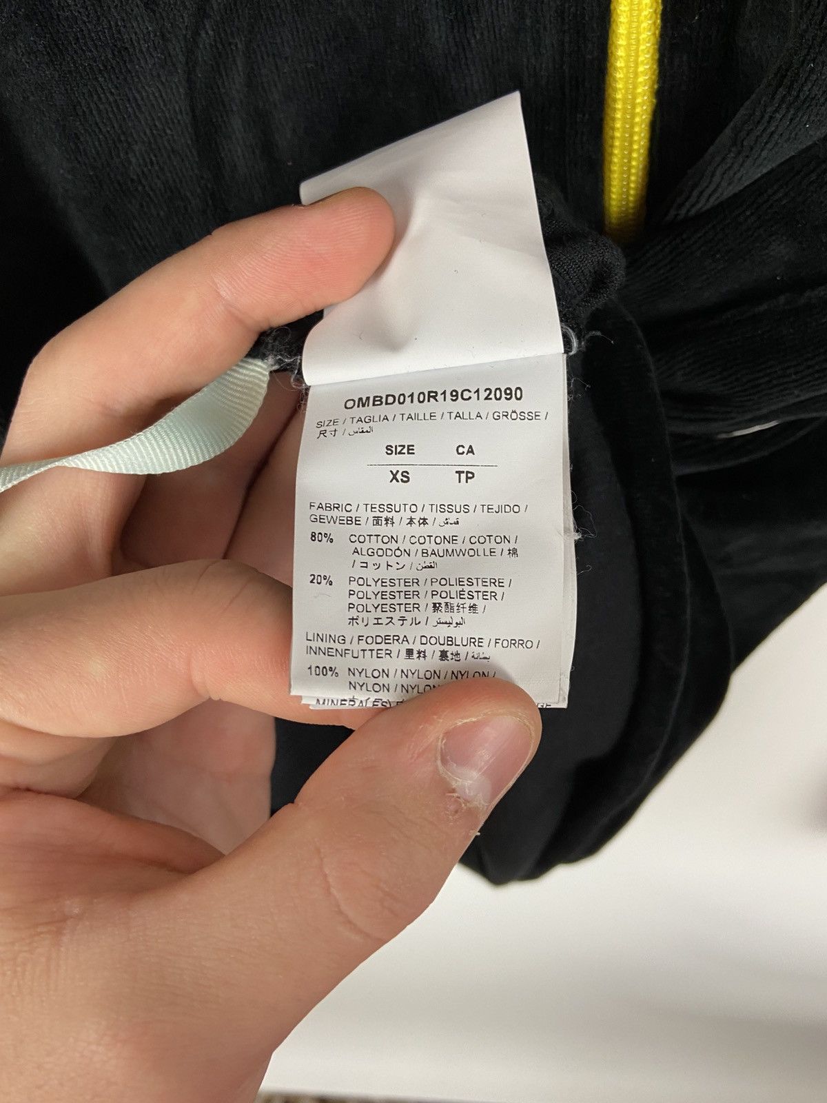 Off-White RRP$700 Off White Logo Intarsia Velour Track Jacket Mens Size US XS / EU 42 / 0 - 16 Thumbnail