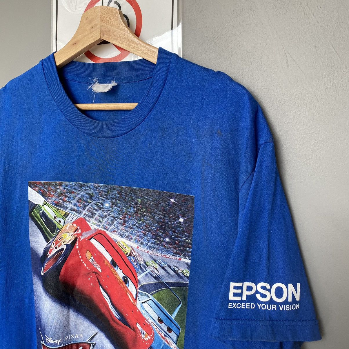 Disney Thrashed Vintage 2006 Cars Pixar Movie Promo ERD GRUNGE TEE Size US XL / EU 56 / 4 - 2 Thumbnail