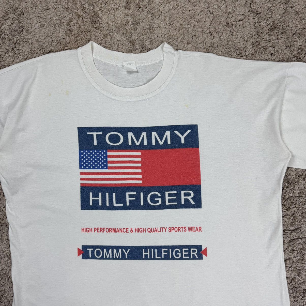 Vintage Vintage Bootleg Tommy Hilfiger Big Flag T-shirt Size US XL / EU 56 / 4 - 4 Thumbnail
