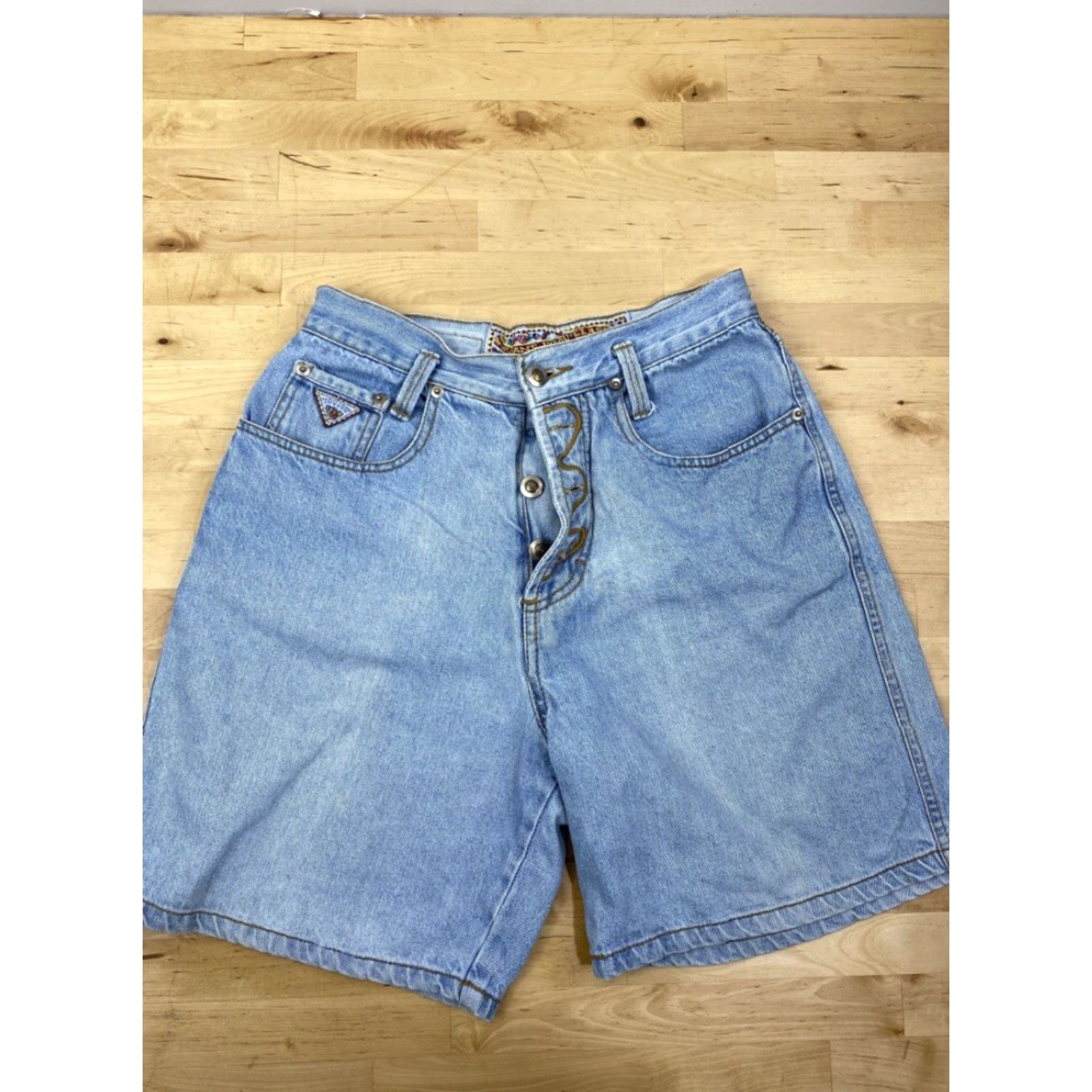 Vintage Jou Jou Classic Jean Shorts Size 13 Stone Wash #3171 Size 34" / US 12 / IT 48 - 2 Thumbnail