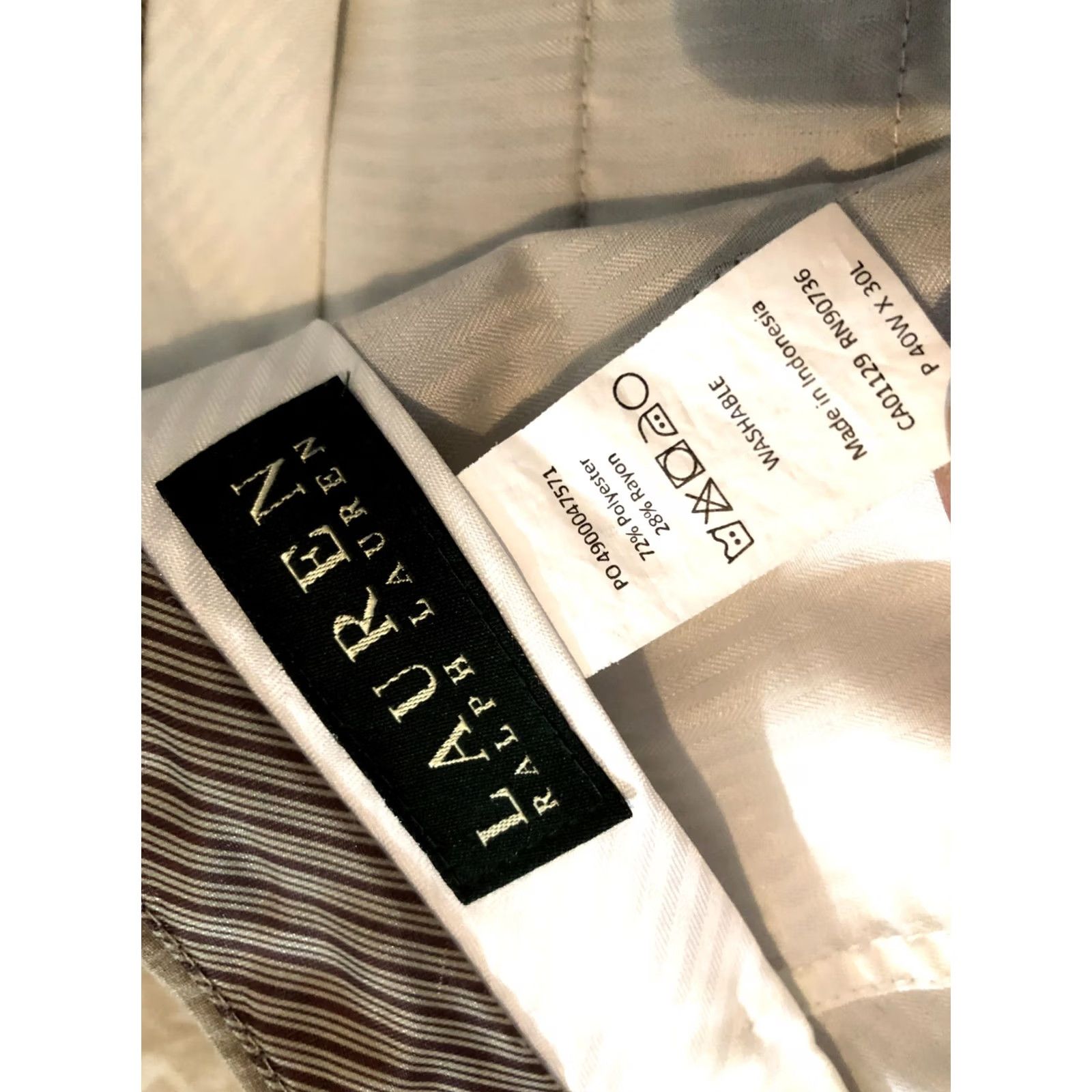 Polo Ralph Lauren Polo Ralph Lauren Mens Dress Pants 40x30 Slack Chino Khaki Trouser Size US L / EU 52-54 / 3 - 5 Thumbnail