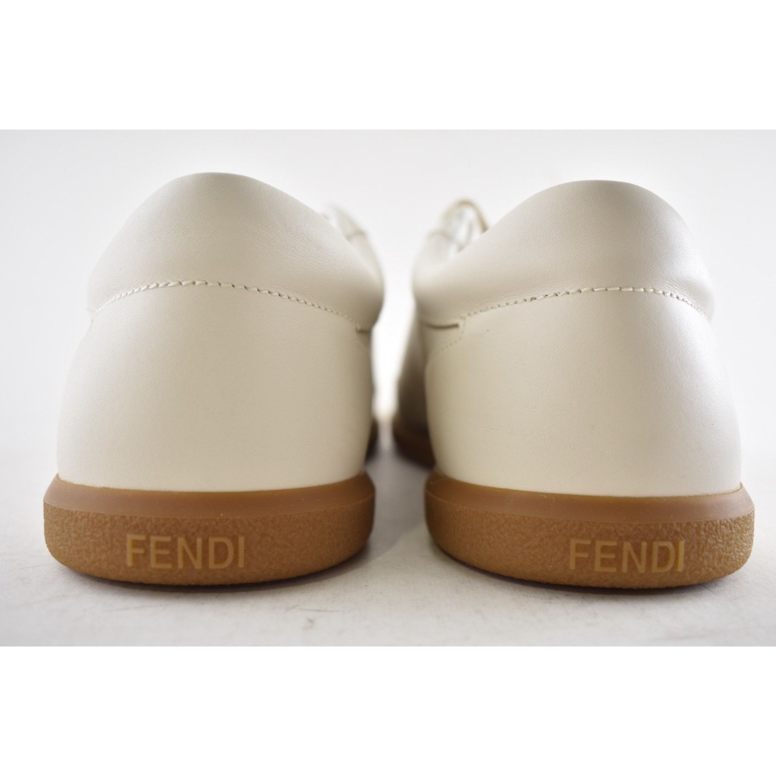Fendi Fendi Light Bianco Ice White Leather Low Top Sneakers US 12 Size US 12 / EU 45 - 16 Thumbnail