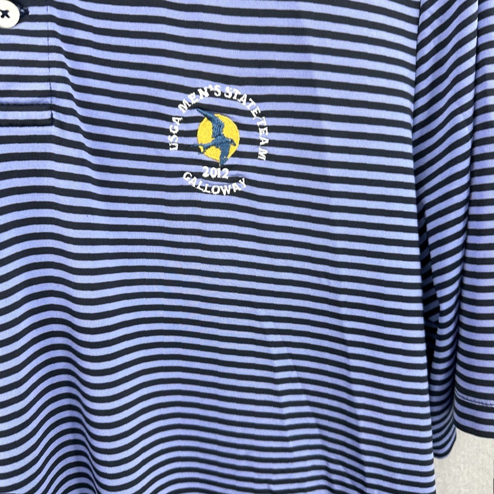 Ralph Lauren Ralph Lauren RLX Polo Golf Shirt Mens M USGA Galloway Team Blue Striped Polo Golf Shirt Mens M Blue RLX Polo Golf Size US M / EU 48-50 / 2 - 6 Thumbnail