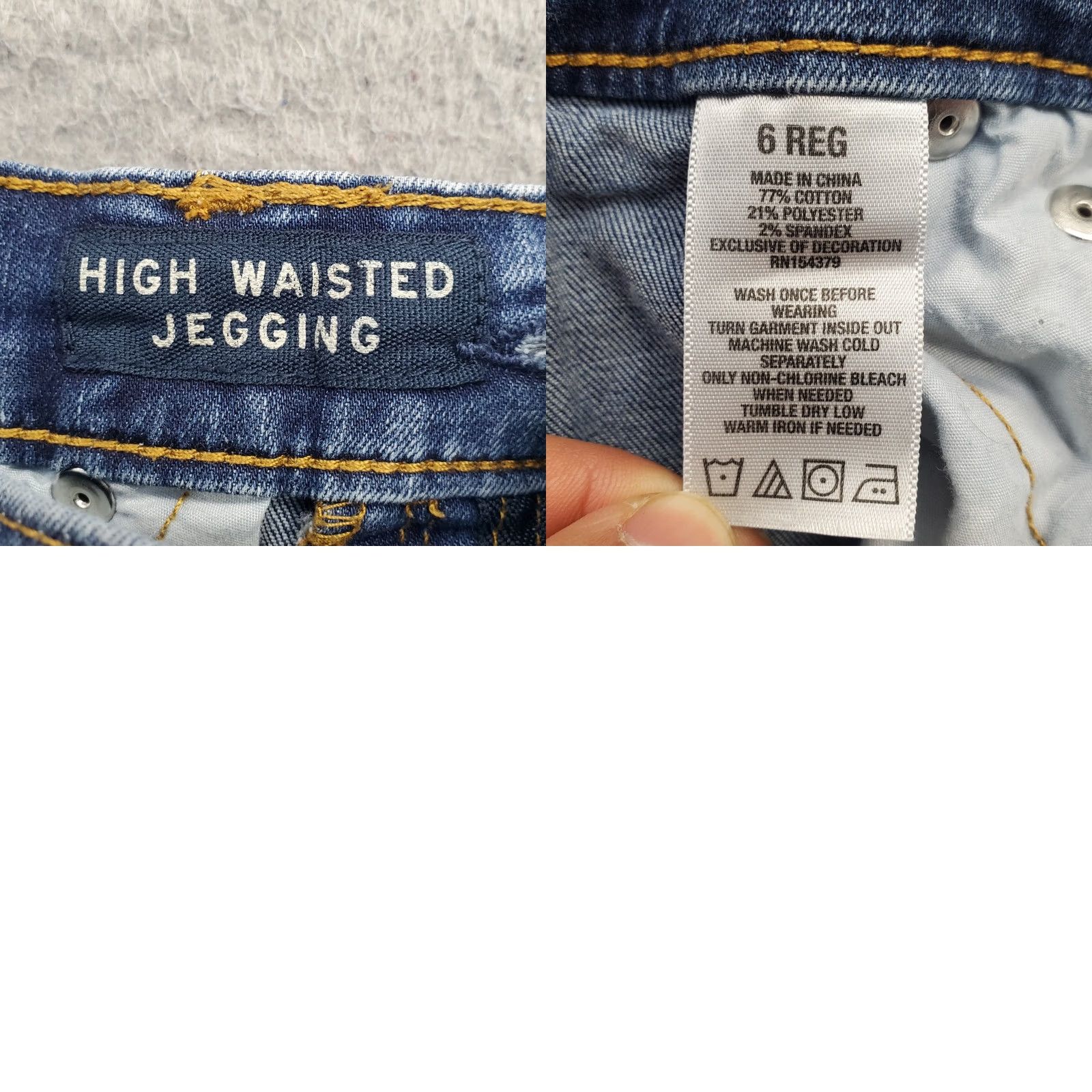 Vintage Aéropostale Jegging Jeans Womens 6 Blue Denim High-Waisted Distressed Skinny Leg Shirt Size 28" / US 6 / IT 42 - 8 Thumbnail