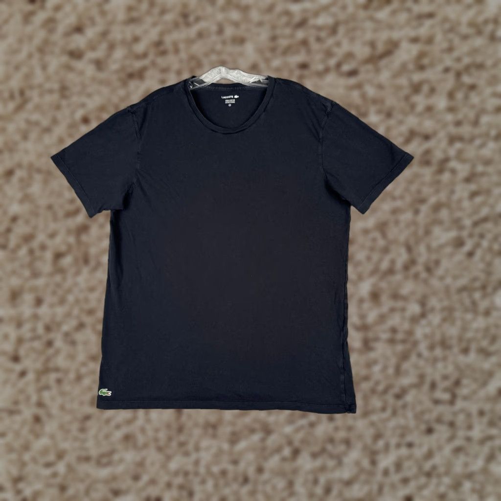 Lacoste Lacoste Women's T-Shirt XL Black Short Sleeve Round Neck Cotton Jersey Basic Casual Summer Spring Size XL / US 12-14 / IT 48-50 - 1 Thumbnail