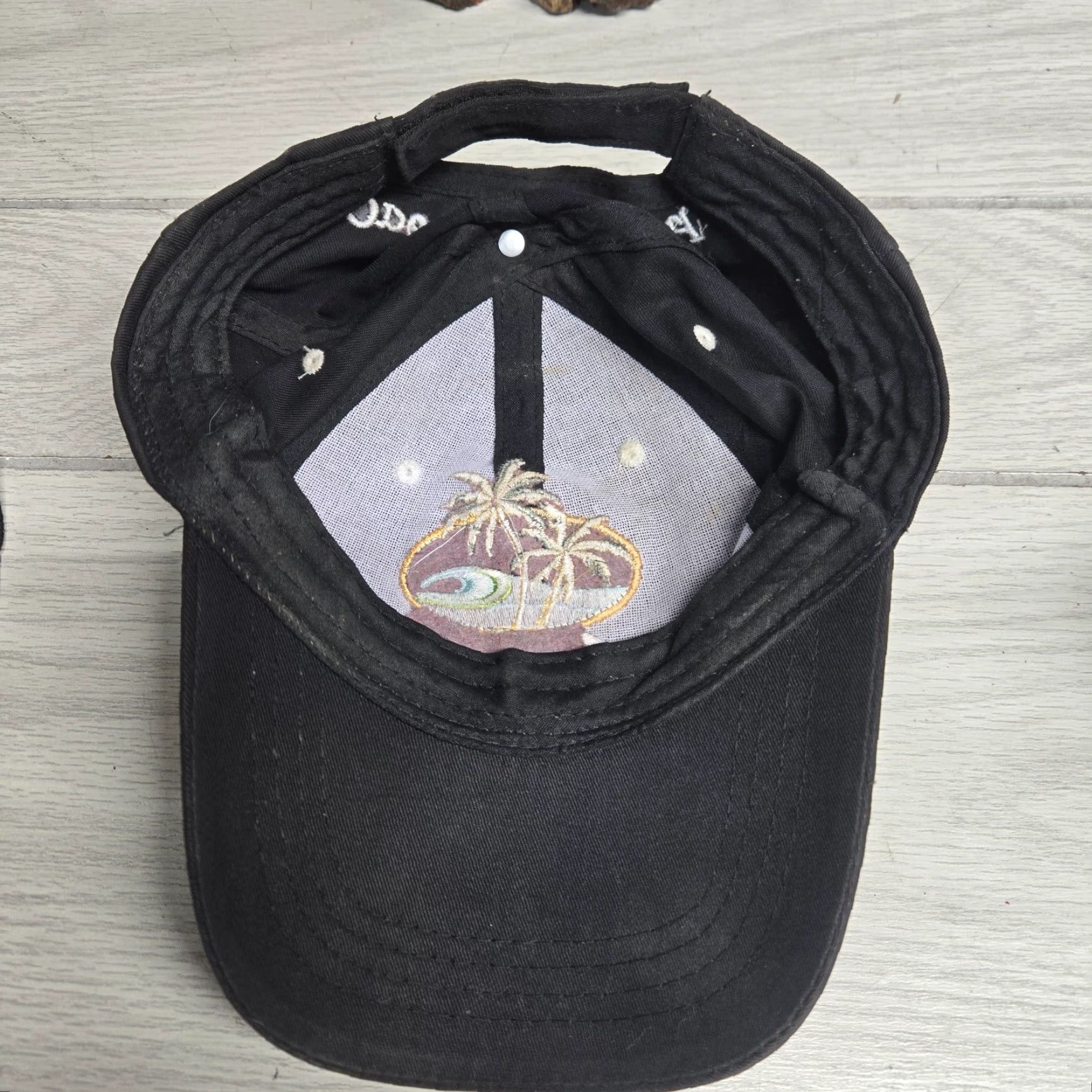 Spell VINTAGE Aruba Cap Hat Adult Adjustable Black Embroidered Island Happy 90s Theme Mens Womens Size ONE SIZE - 5 Thumbnail