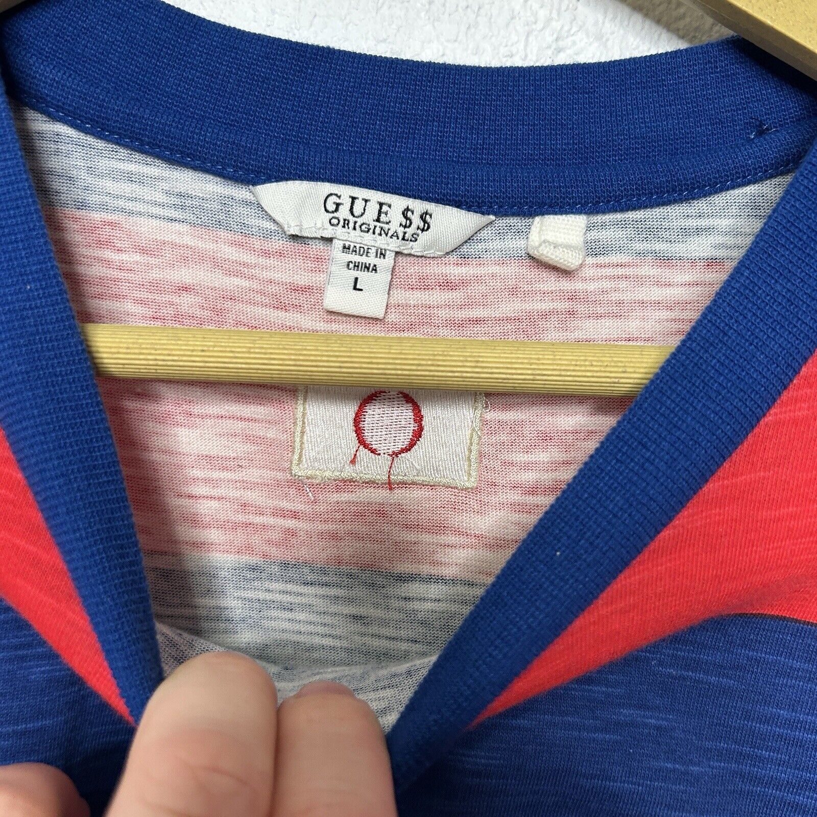 Guess Guess x A$AP Rocky Japan Edition Red Blue Stripes T-Shirt Size US L / EU 52-54 / 3 - 4 Thumbnail