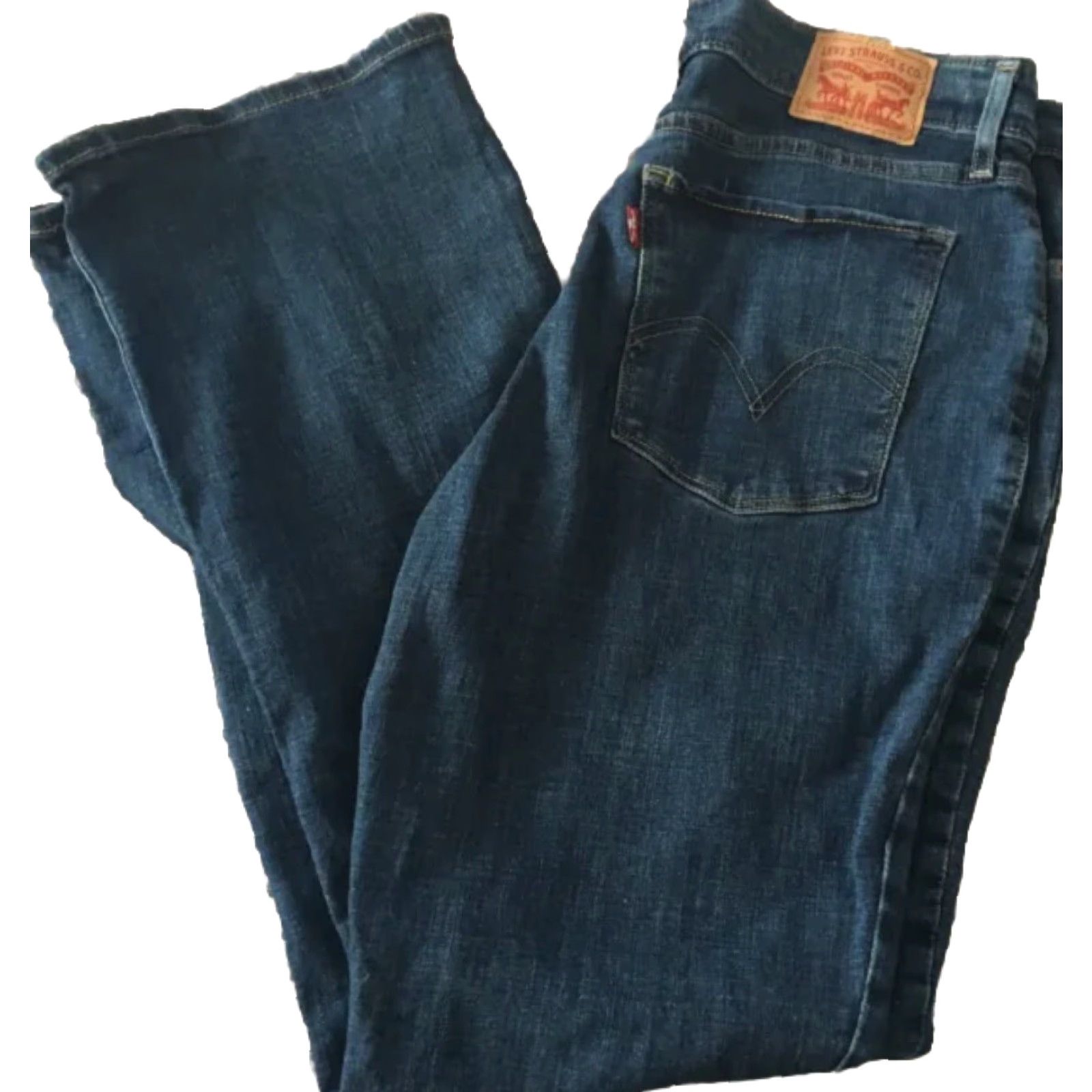 Levi's LEVI'S Jeans Women's Size 29 Bootcut Denim Blue Stretch Regular 5-Pocket Dark EUC Size 29" - 2 Thumbnail
