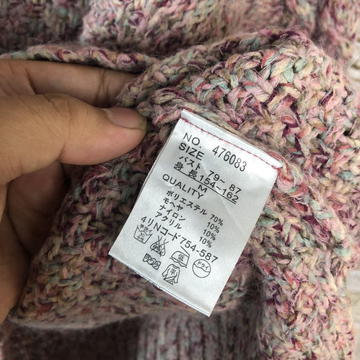 Homespun Knitwear × Japanese Brand × Vintage Natural Palette Pink Knitwear #A914 Size M / US 6-8 / IT 42-44 - 11 Thumbnail