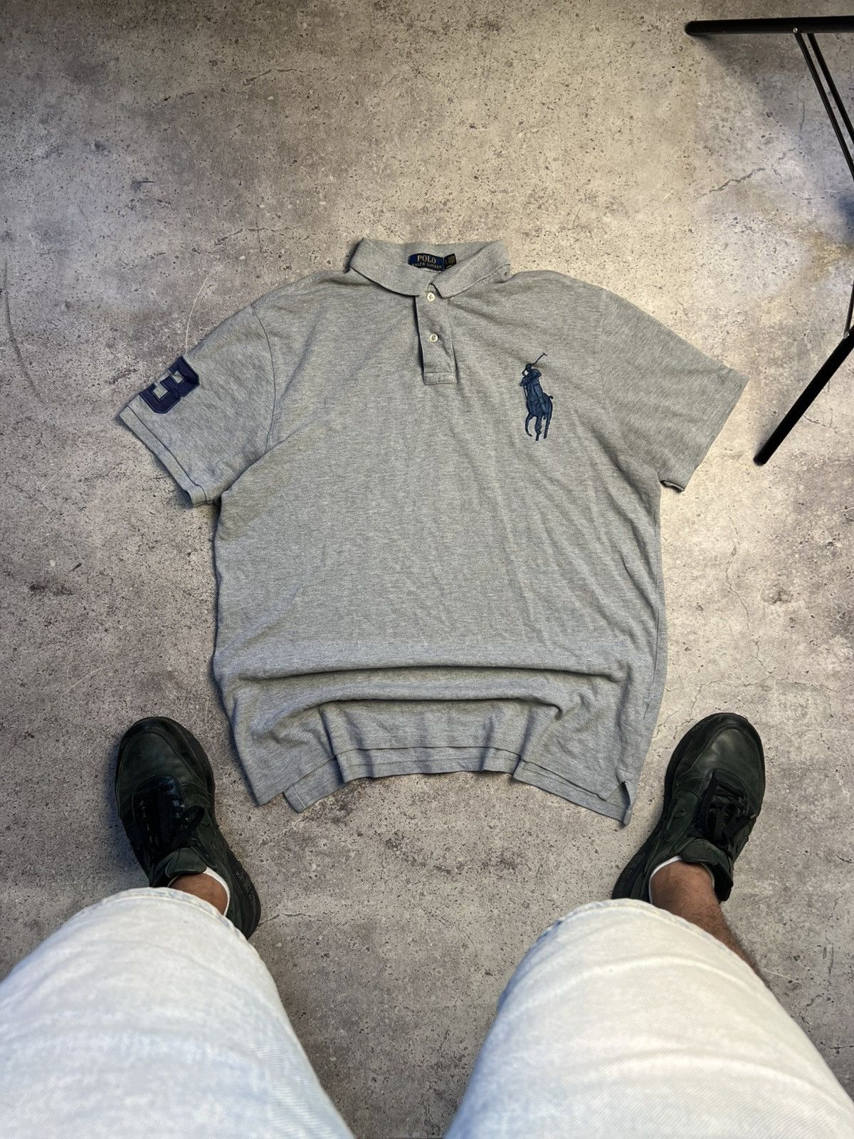 Polo Ralph Lauren Vintage Polo Ralph Lauren Black Polo Number 3 cheef keef Size US XL / EU 56 / 4 - 1 Thumbnail