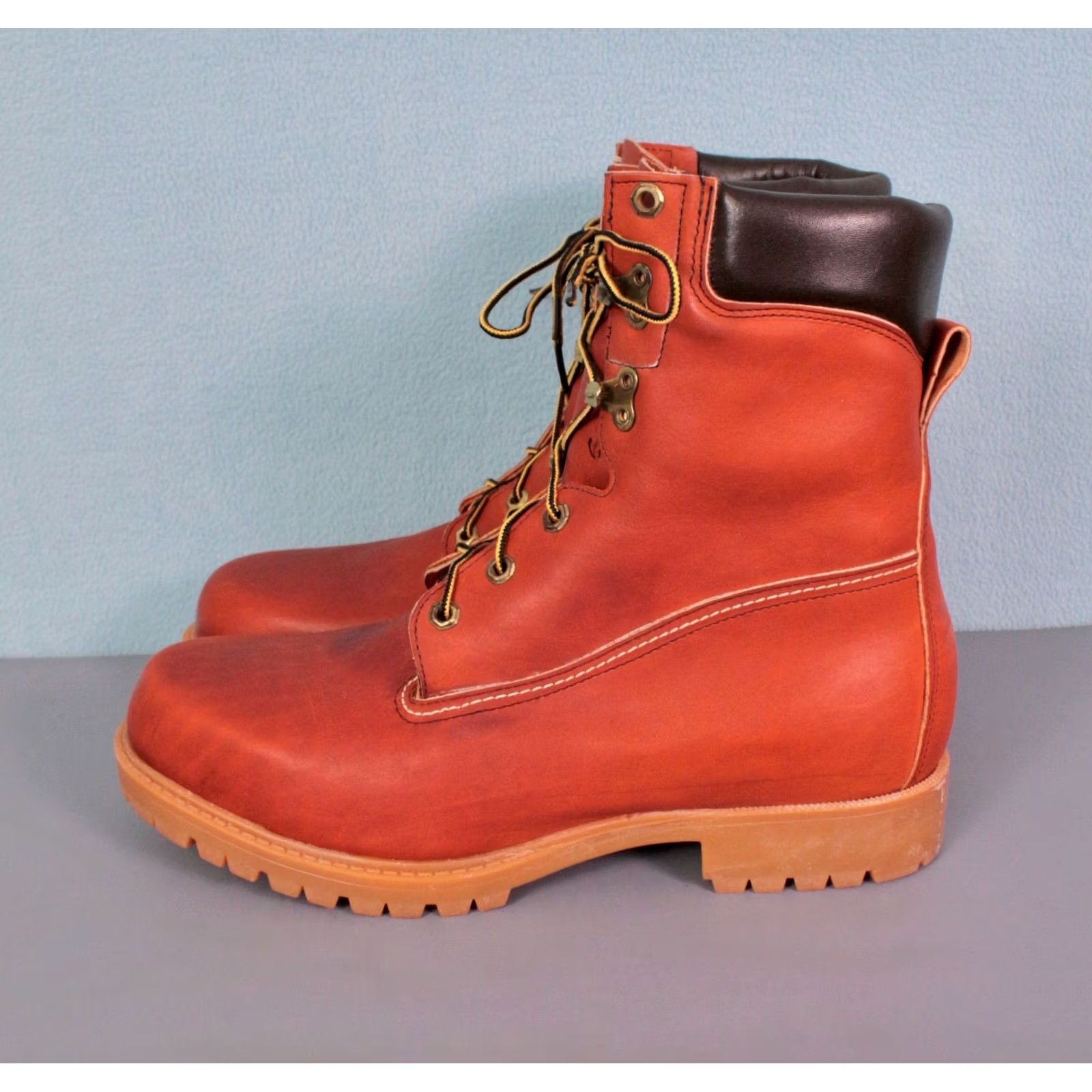 Vintage Herman Survivors Hunting Boots Mens VTG 1980s Leather 11.5 XW Brown Boots Outdoor Shoes Size US 12 / EU 45 - 3 Thumbnail
