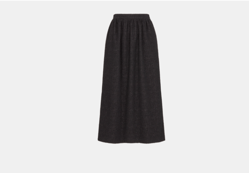 o1w1db10525 351J01 Mid-Length Straight-Cut Skirt in Black