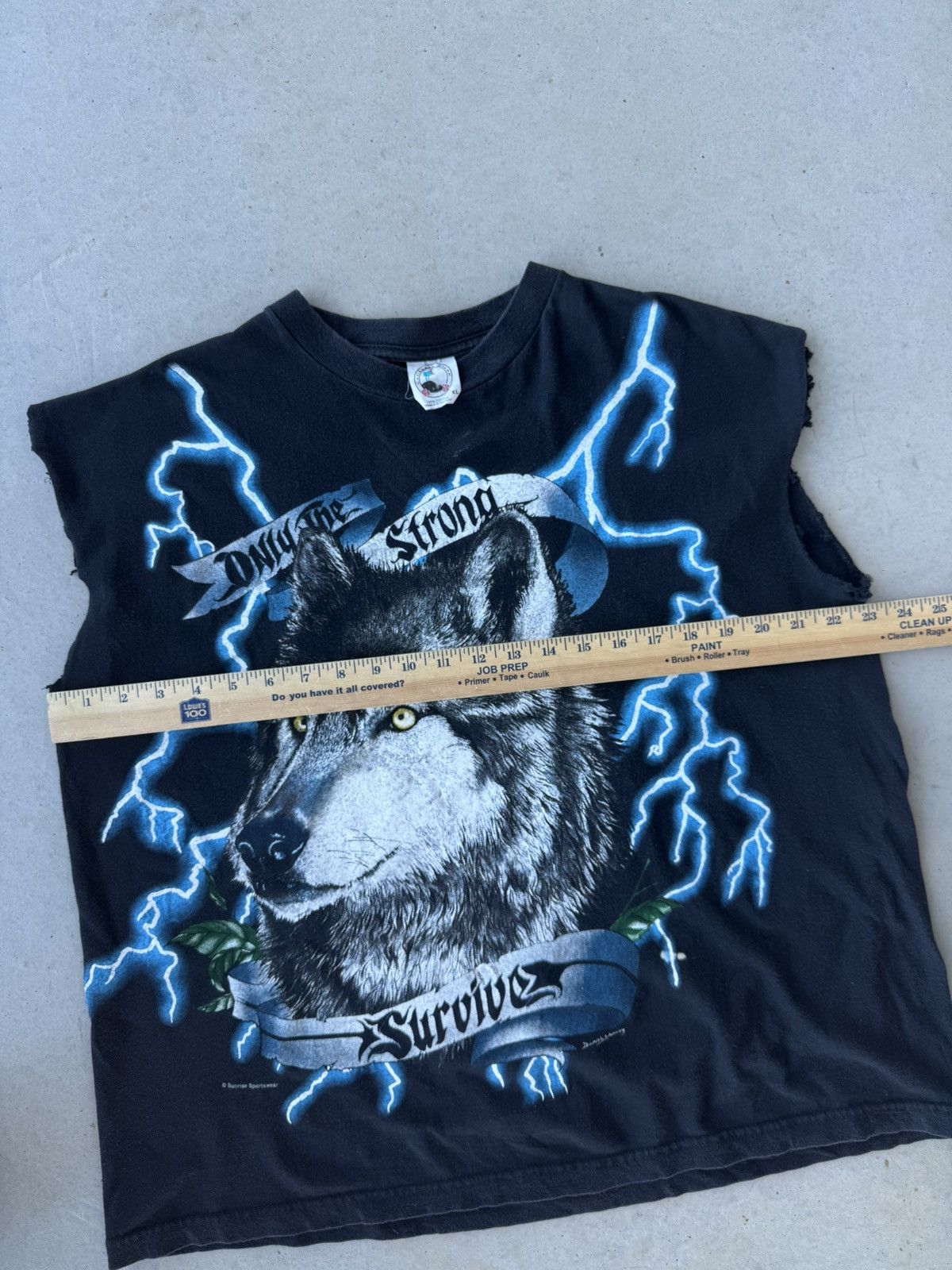 Vintage Vintage 90s American Thunder Lightning Biker Cutoff T-Shirt Size US XL / EU 56 / 4 - 7 Thumbnail
