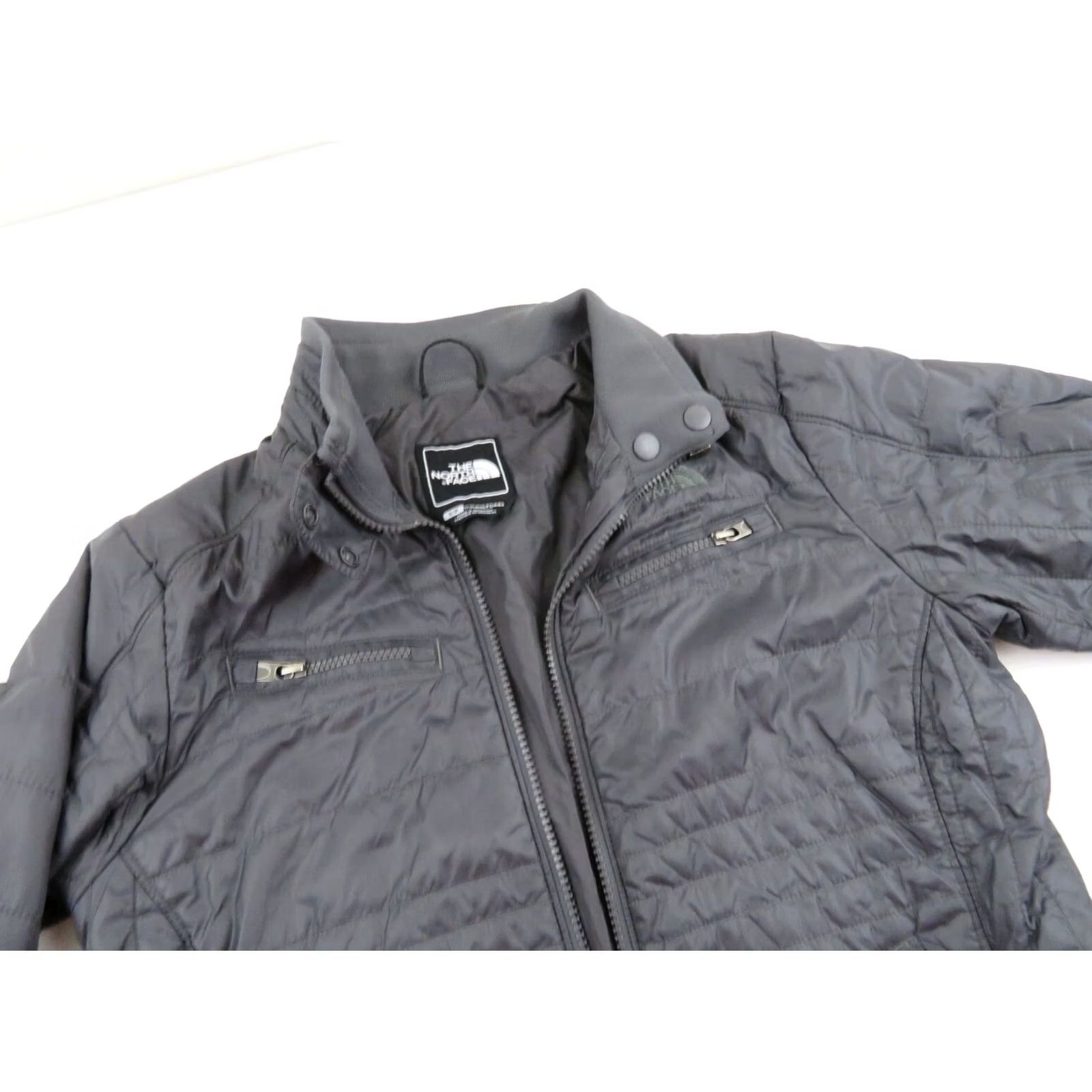 The North Face The North Face Quilted Gray Nano Puff Insulated Jacket Womens Small Thermoball Size S / US 4 / IT 40 - 3 Thumbnail