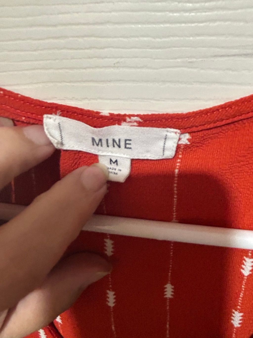 Monet Women's MINE Red & White Patterned Peplum Blouse, Size M Size M / US 6-8 / IT 42-44 - 4 Thumbnail