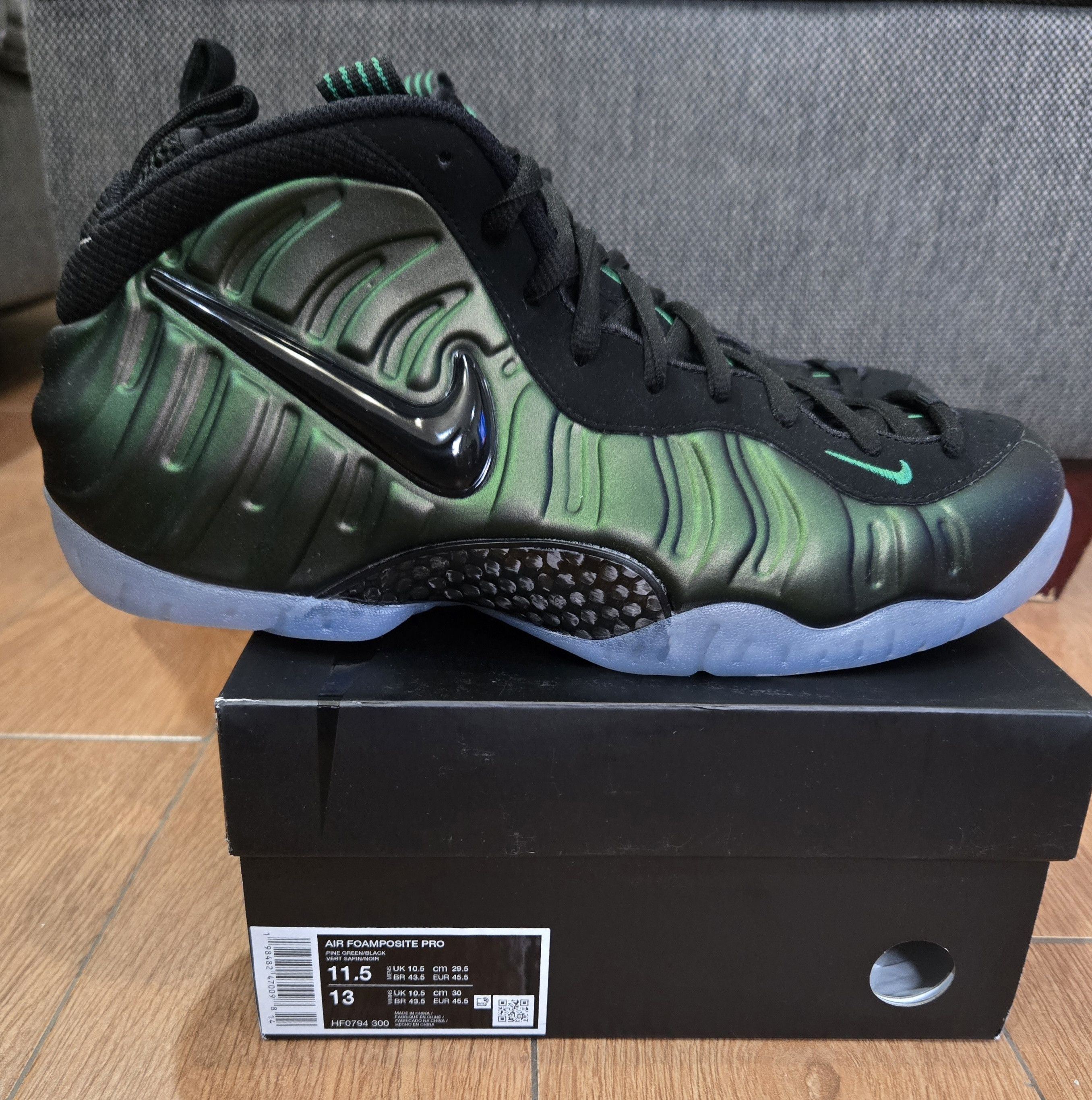 Nike Nike Air Foamposite Pro Pine Green Size US 11.5 / EU 44-45 - 1 Thumbnail