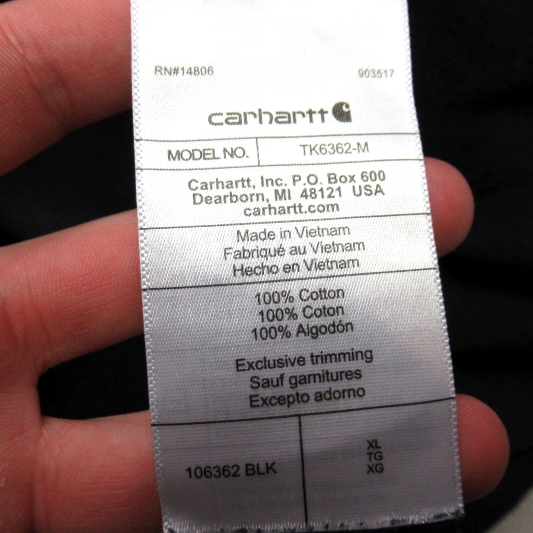 Carhartt Carhartt Shirt Mens XL Long Sleeve Crew Neck Outdoors Relaxed Fit Casual Black Size US XL / EU 56 / 4 - 5 Thumbnail
