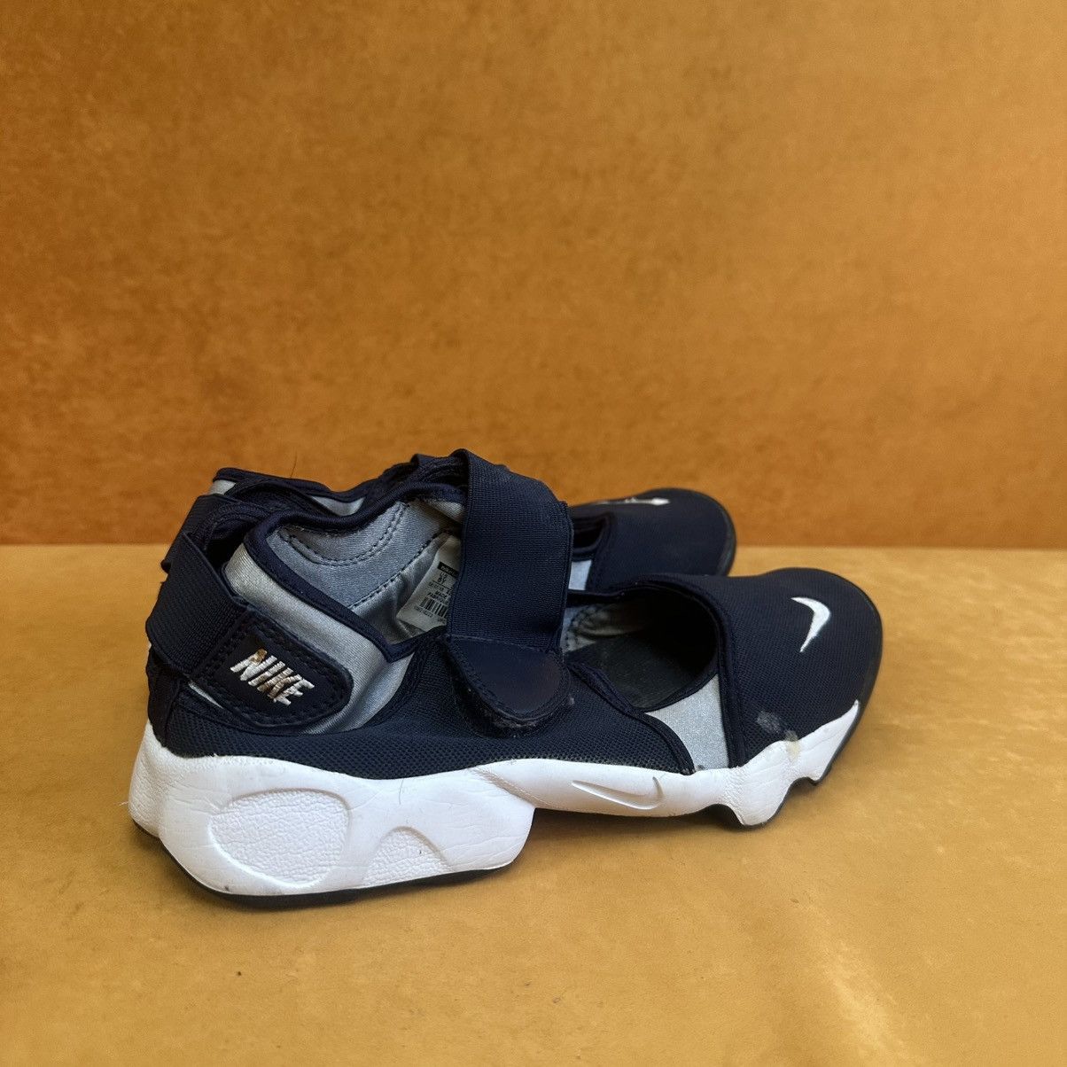 Nike Nike Rift Sandals Sneakers Rare Mini Swoosh Hype Navy White Size US 8.5 / IT 38.5 - 7 Thumbnail