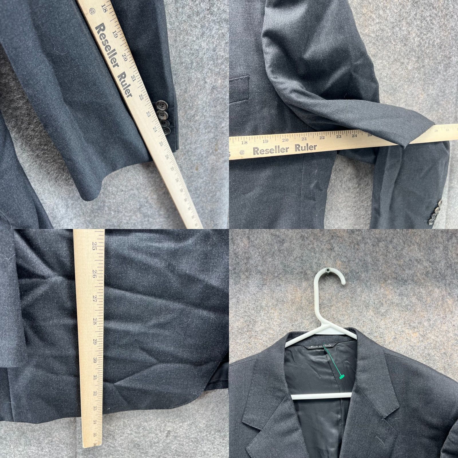 Canali Canali Blazer Men 48US/58R Black Wool Single-Breasted Two-Button Italy Vintage? No, Regular Size 48R - 8 Thumbnail