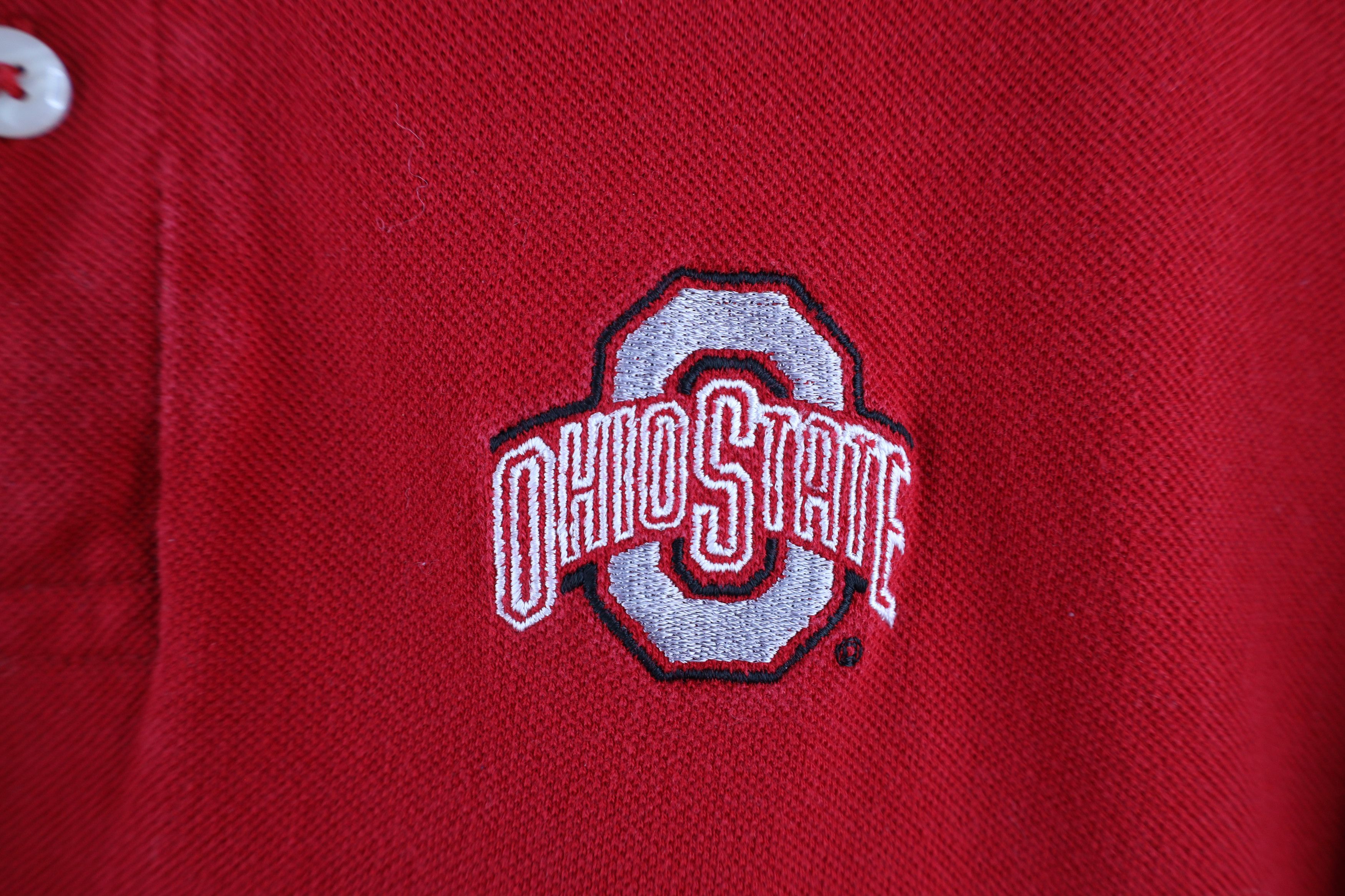 Vintage Vintage 90s Out Ohio State University Golf Polo Shirt Red Size US L / EU 52-54 / 3 - 4 Thumbnail