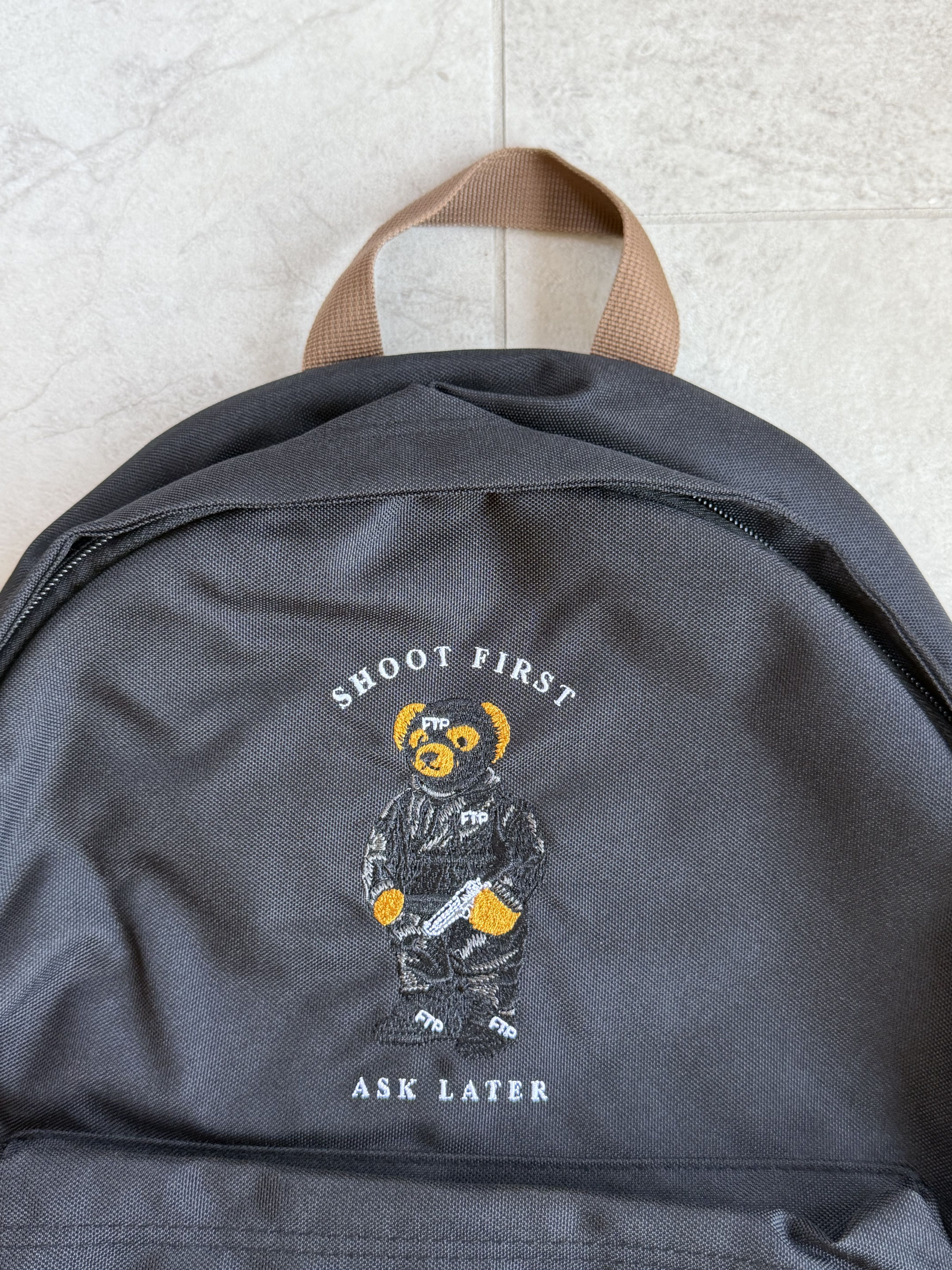 Fuck The Population FTP Bear Backpack in Black Size ONE SIZE - 2 Thumbnail