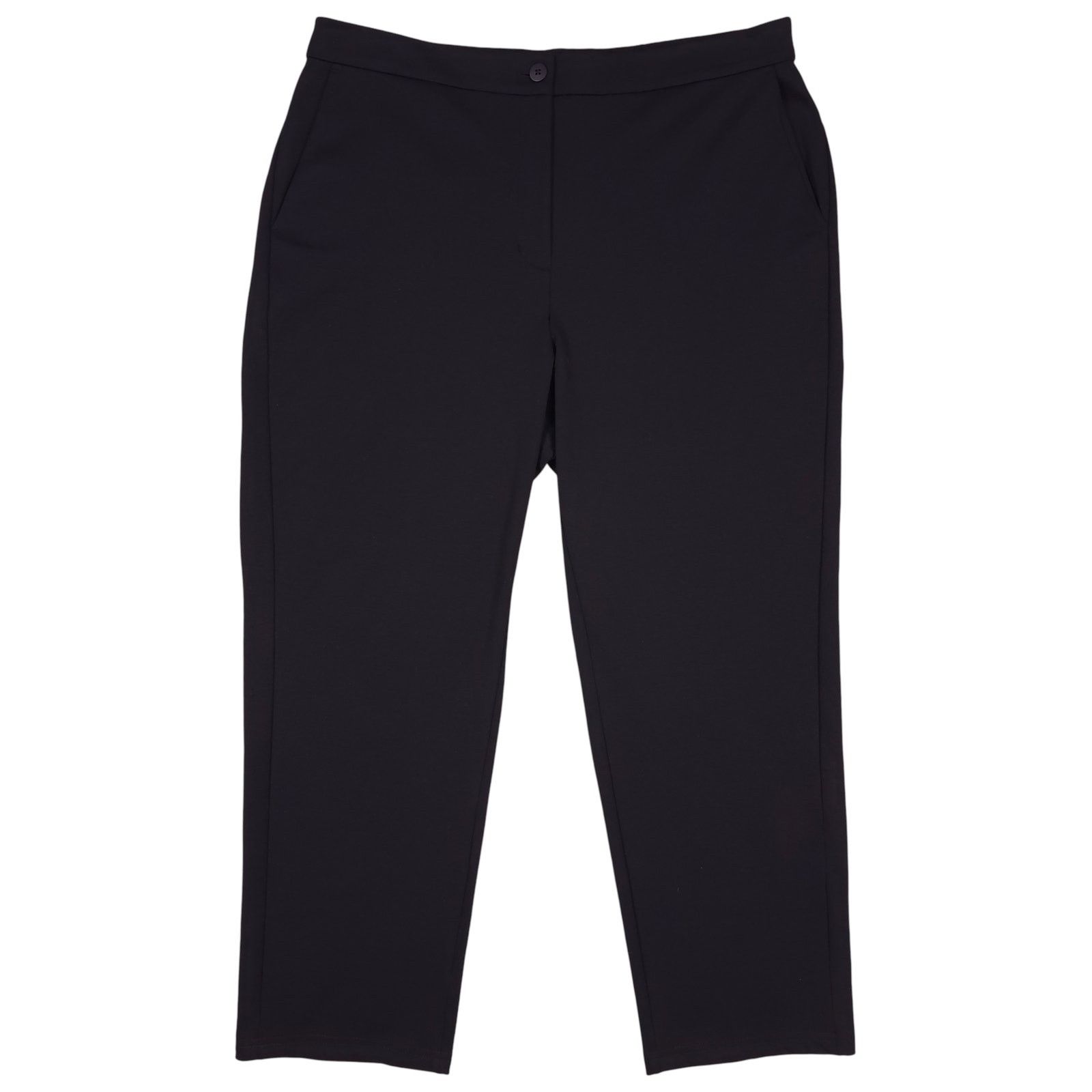 Eileen Fisher Eileen Fisher Cotton Blend Ponte High-Waist Slim Pant Black Size 38" / US 16 / IT 52 - 1 Thumbnail