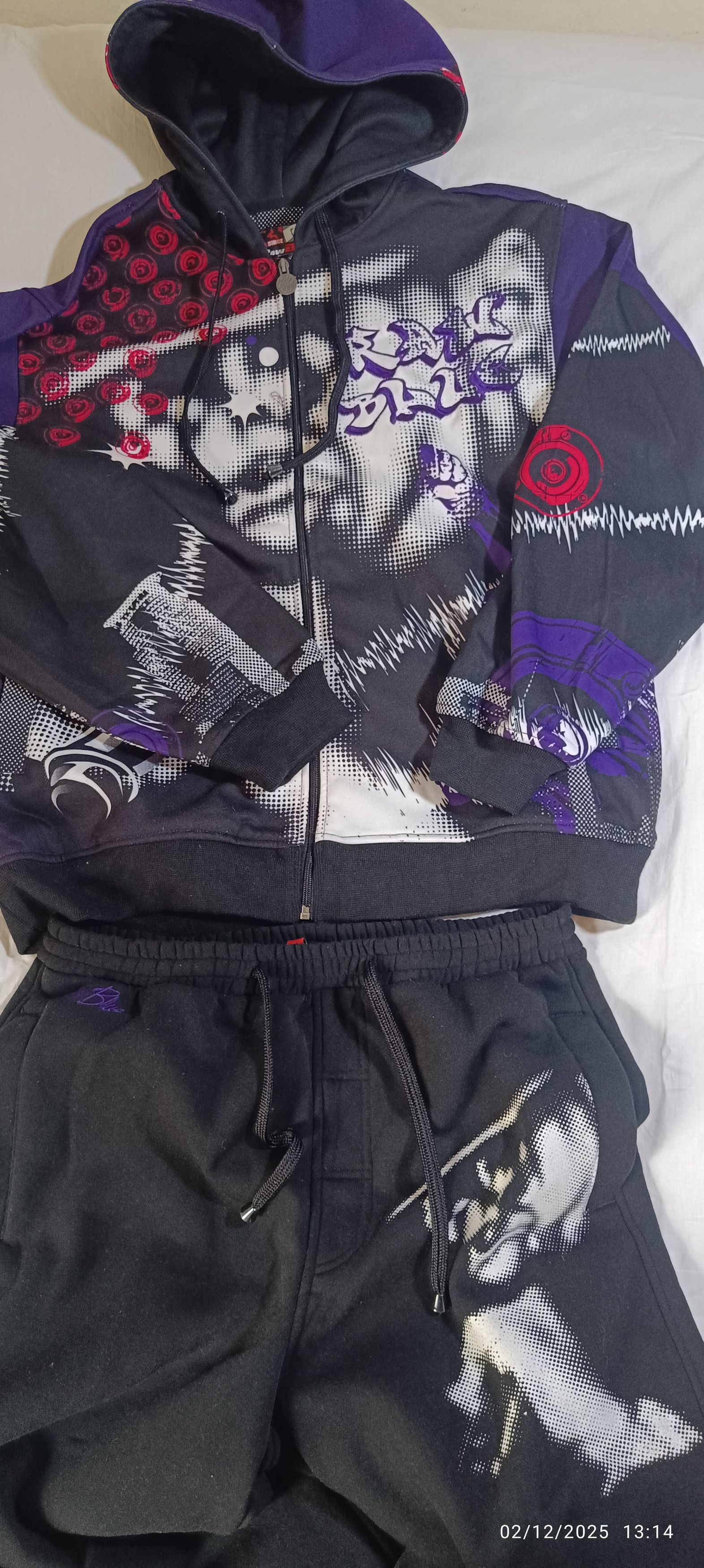 Other raw blue graphic tracksuit set (hoodie + joggers) Size US L / EU 52-54 / 3 - 9 Thumbnail