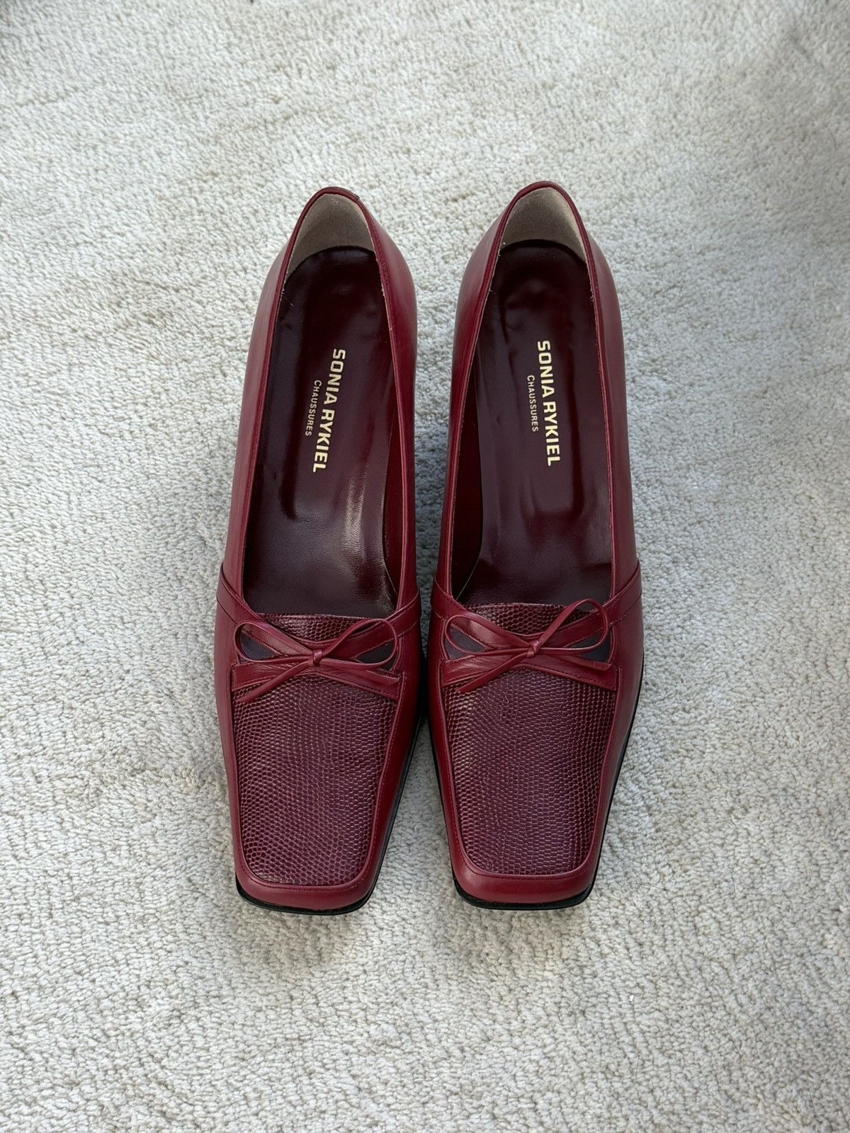 Sonia Rykiel Sonia Rykiel burgundy leather pumps – size 36.5 Size US 5.5 / IT 35.5 - 4 Thumbnail