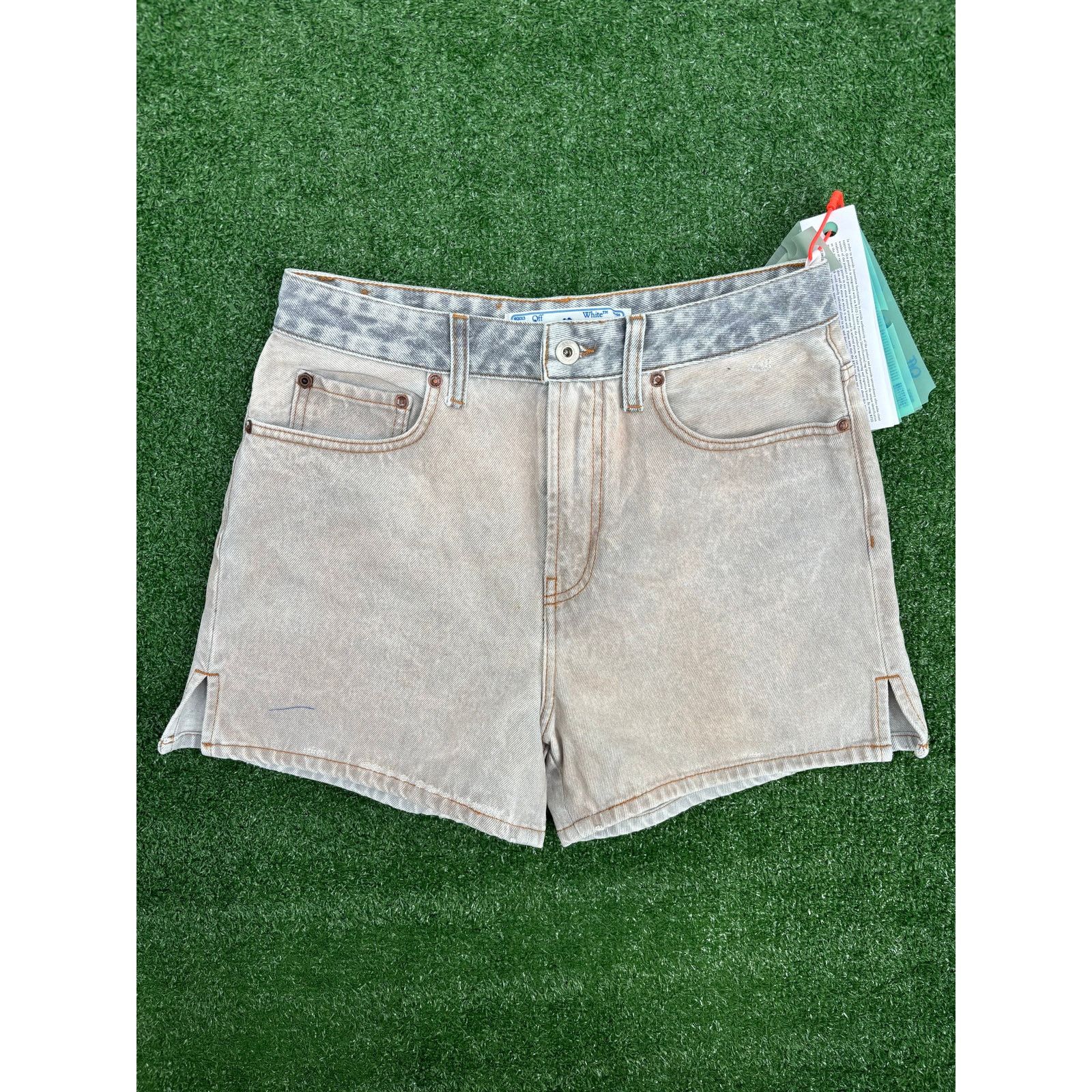 Off-White OFF-WHITE Women's Pink Marbled Shorts Size 27 Size 27" / US 4 / IT 40 - 5 Thumbnail