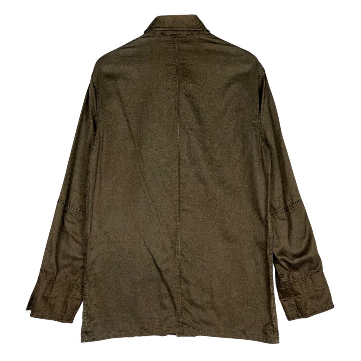 Yohji Yamamoto Yohji Yamamoto Dark Green Cotton Chore Jacket Size US L / EU 52-54 / 3 - 3 Thumbnail