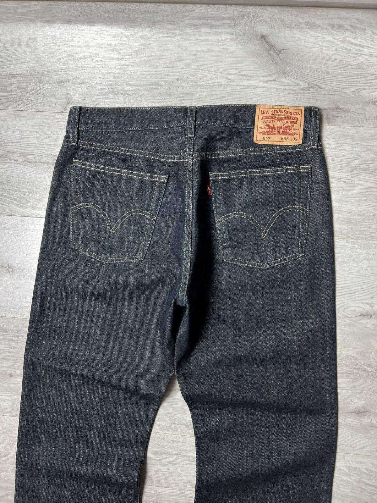 Levi's Vintage Levis 527 Low Boot Cut Jeans Dark Indigo Denim Pants Size US 36 / EU 52 - 8 Thumbnail