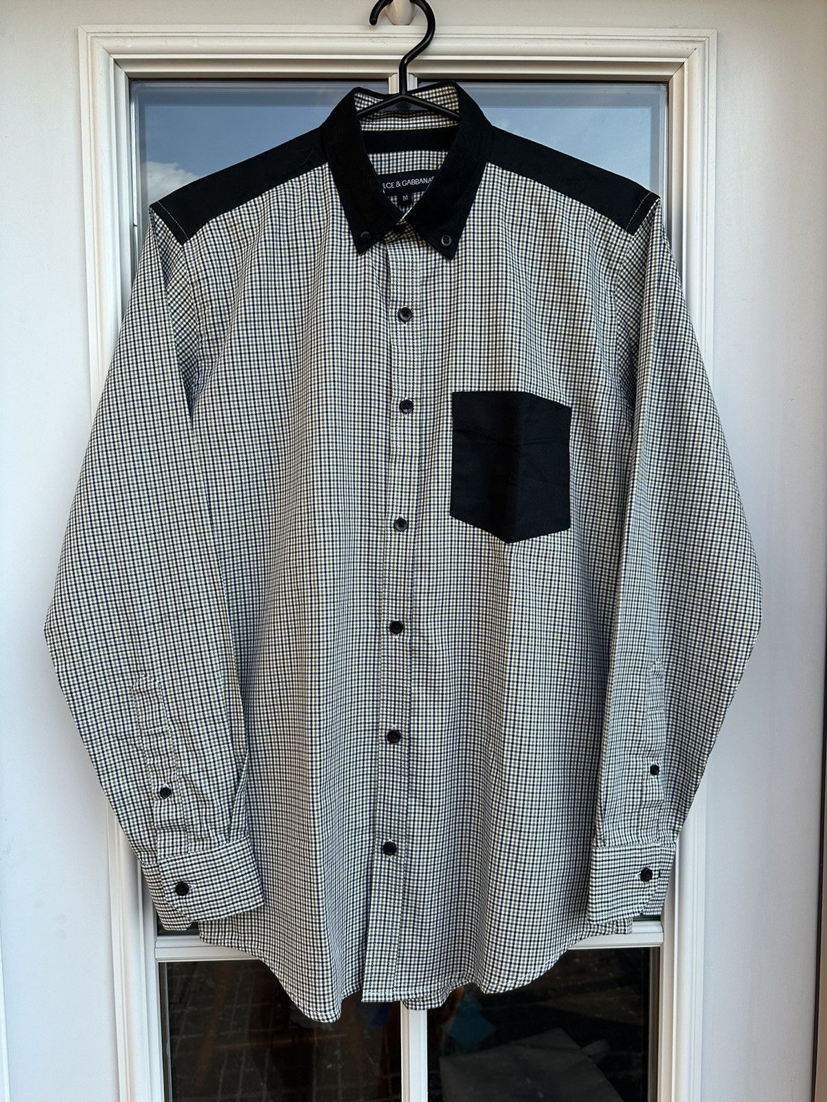 Dolce & Gabbana Dolce & Gabbana checkered two tone premium shirt Size US M / EU 48-50 / 2 - 2 Thumbnail