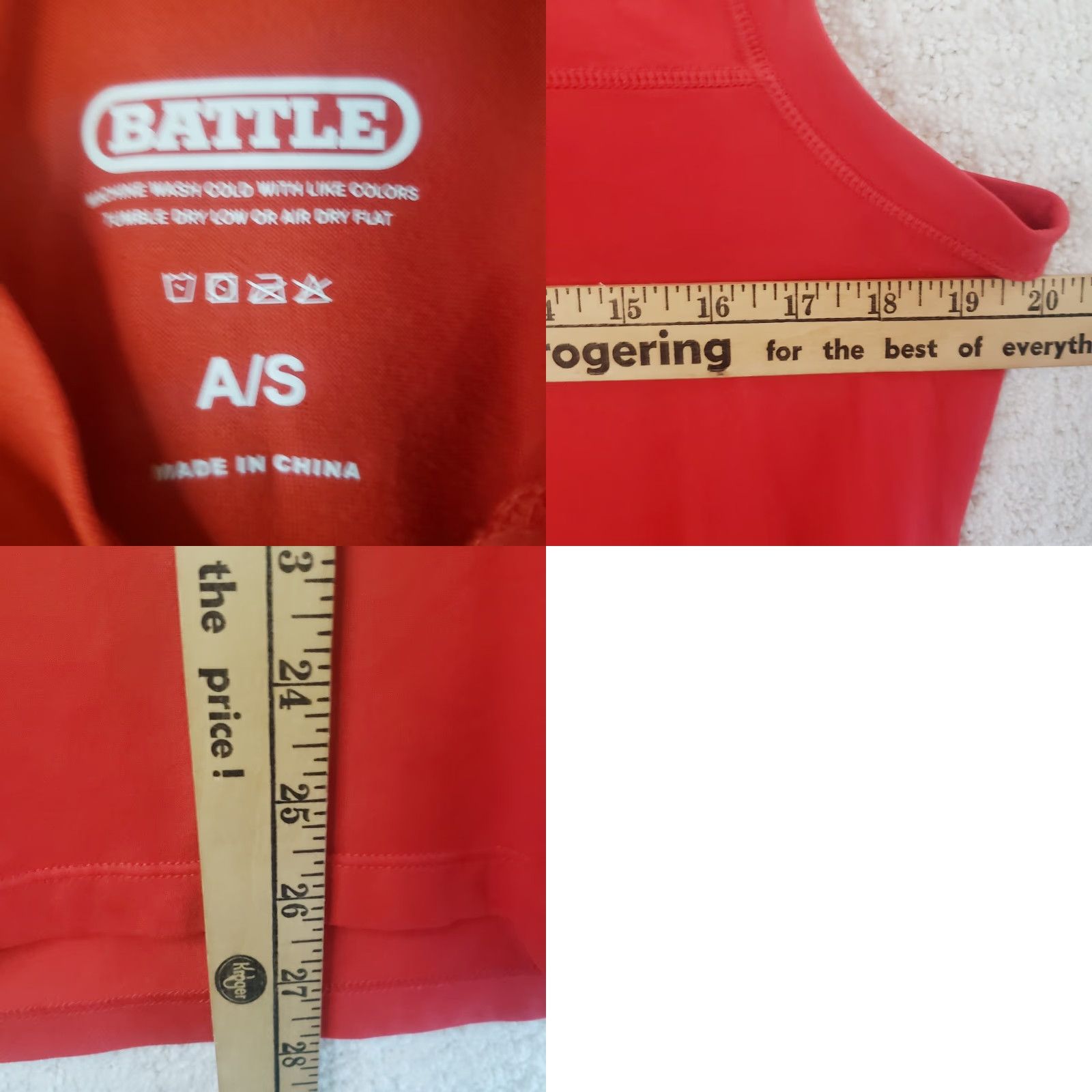 Vintage BATTLE SPORTS 7v7 Football Sleeveless Hoodie Shirt Mens Red S Size US S / EU 44-46 / 1 - 8 Thumbnail