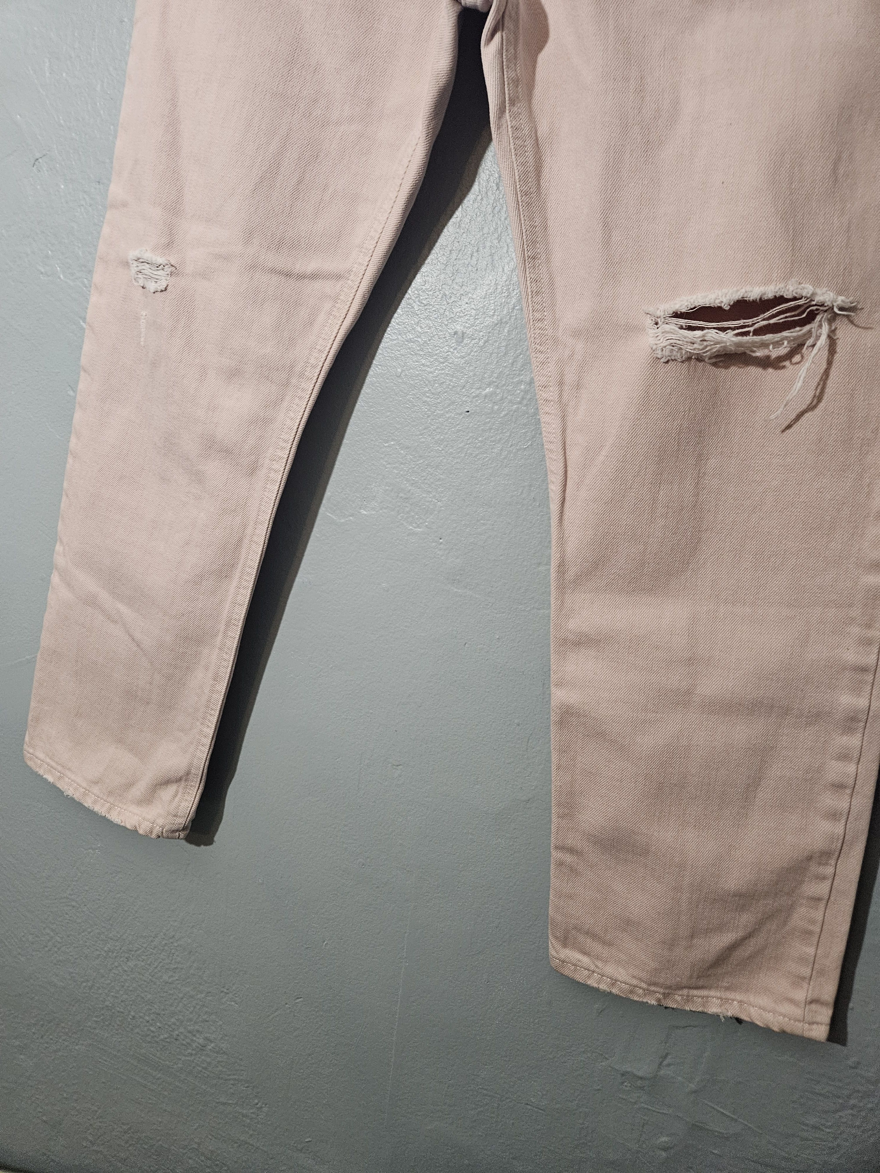 Acne Studios Pop Pink Trash Distressed Pink Denim Jeans Size US 34 / EU 50 - 3 Thumbnail