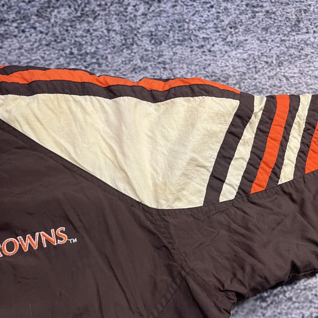 Starter VINTAGE 90s CLEVELAND BROWNS STARTER NFL PUFFER JACKET Size US L / EU 52-54 / 3 - 8 Thumbnail