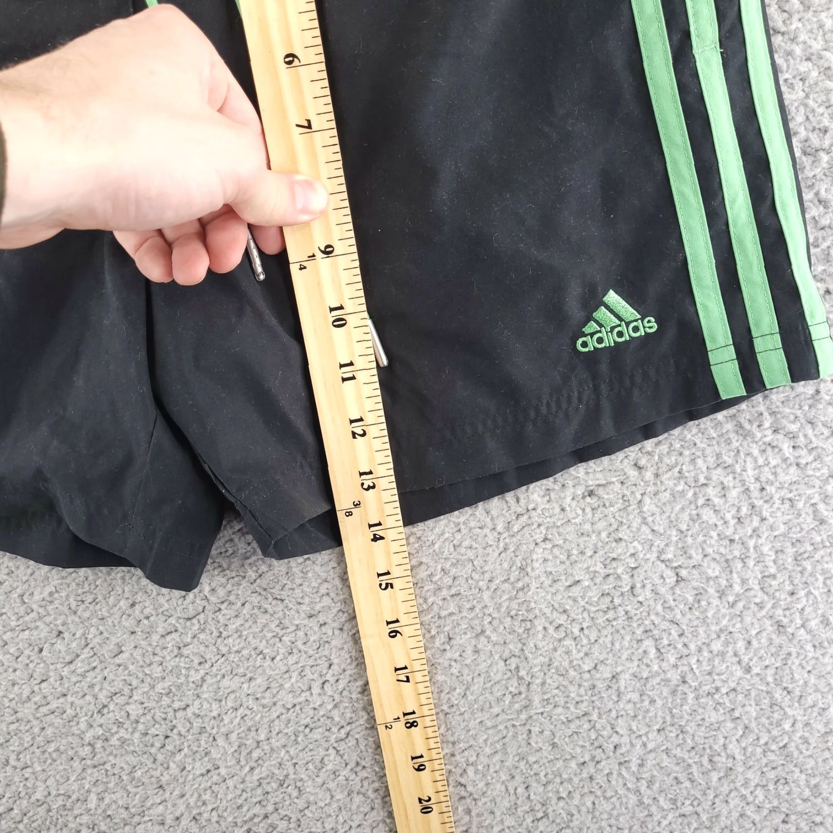 Adidas Adidas Running Shorts Womens Small Black Green Athletic Gym Size 28" / US 6 / IT 42 - 6 Thumbnail