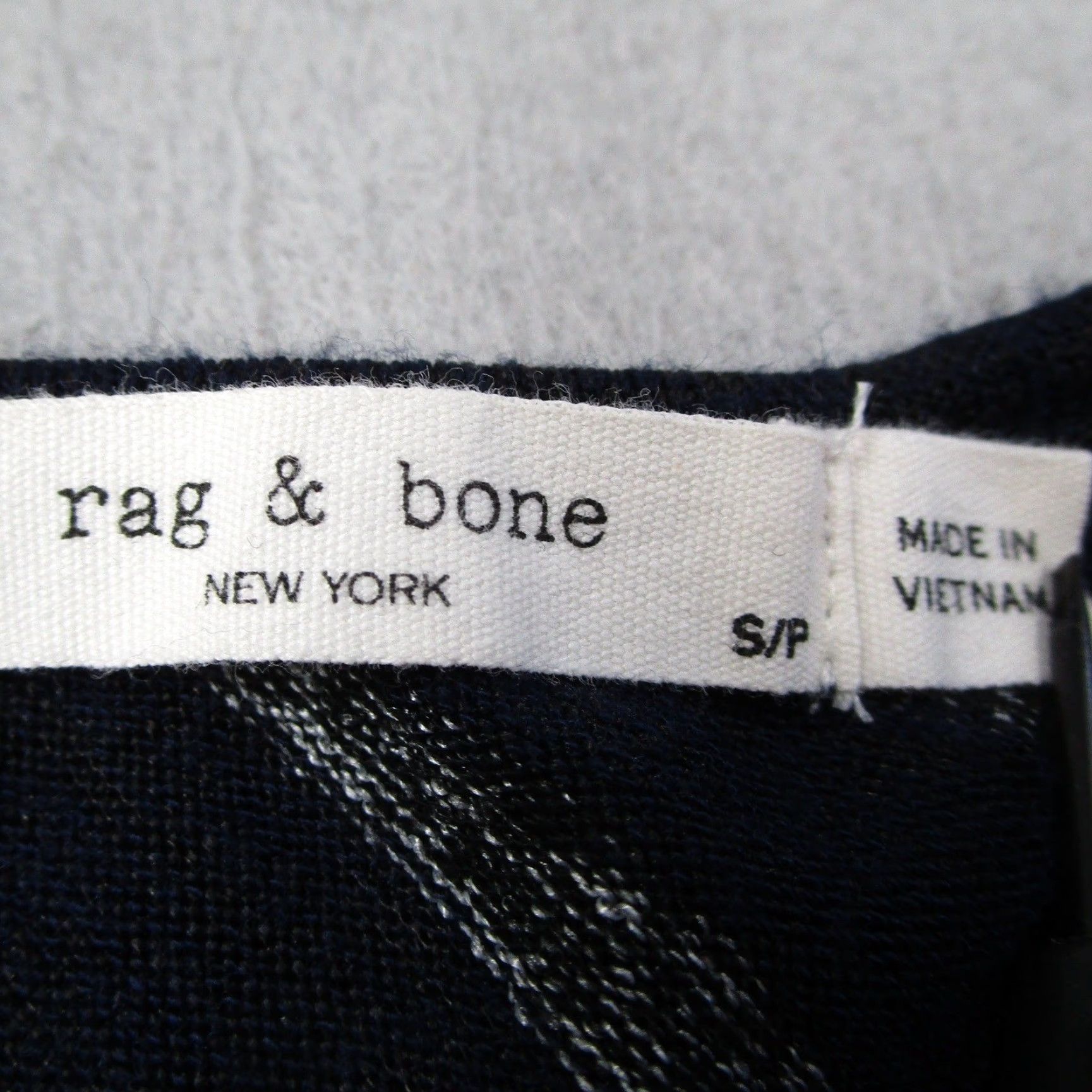 Rag & Bone rag & bone Womens Navy Blue White Striped V-Neck Long Sleeve Top S Pullover T-Shirt Womens Size S / US 4 / IT 40 - 2 Thumbnail